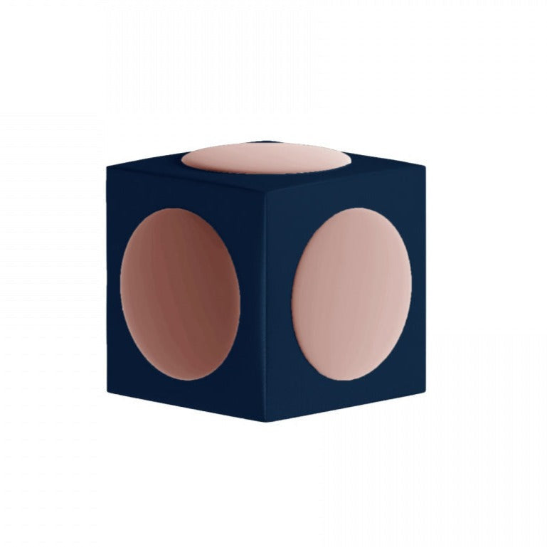 CACKO pouffe pink with navy blue
