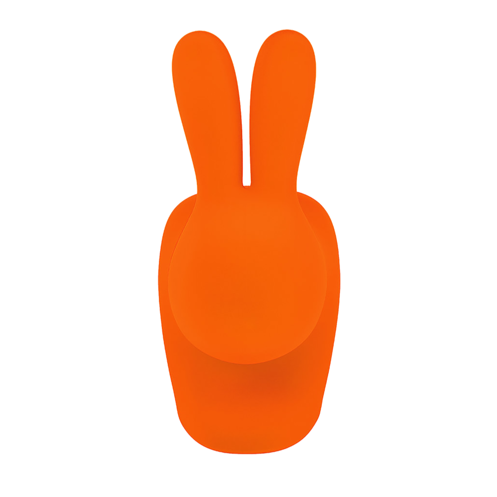 The Rabbit Children's Chair is the latest creation of Stefano Giovannoni, who created a whole range of items from the same line. The idea for this shape of the chair came from the combination of the silhouette of the rabbit with the silhouette of the chair, where the rabbit ears become the back of the chair.