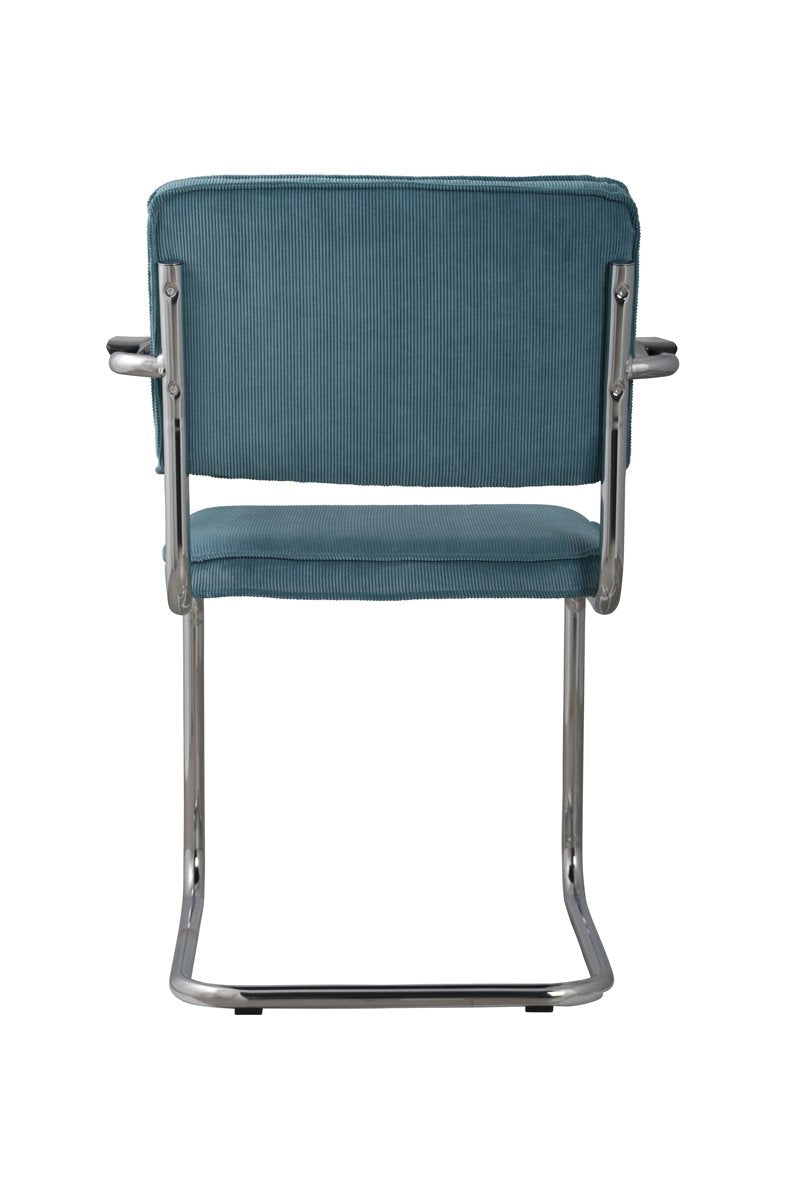 RIDGE RIB chair with armrests blue