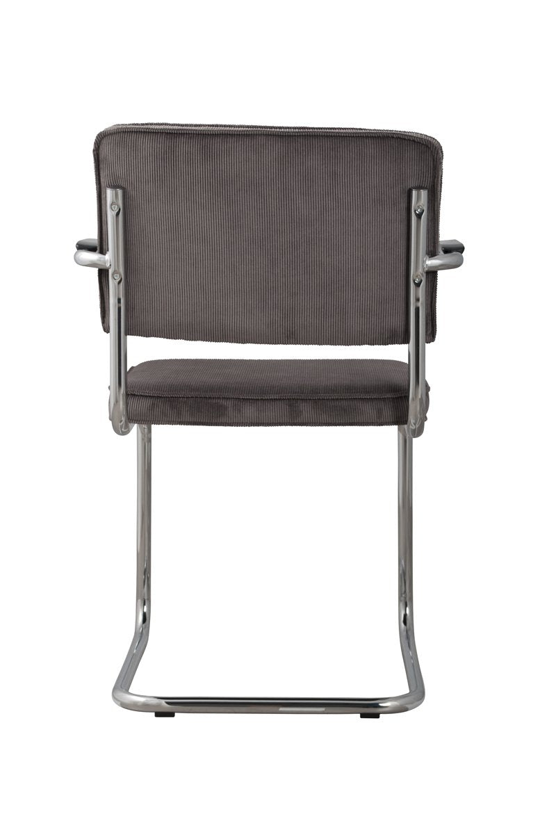 RIDGE RIB chair with armrests dark grey, Zuiver, Eye on Design