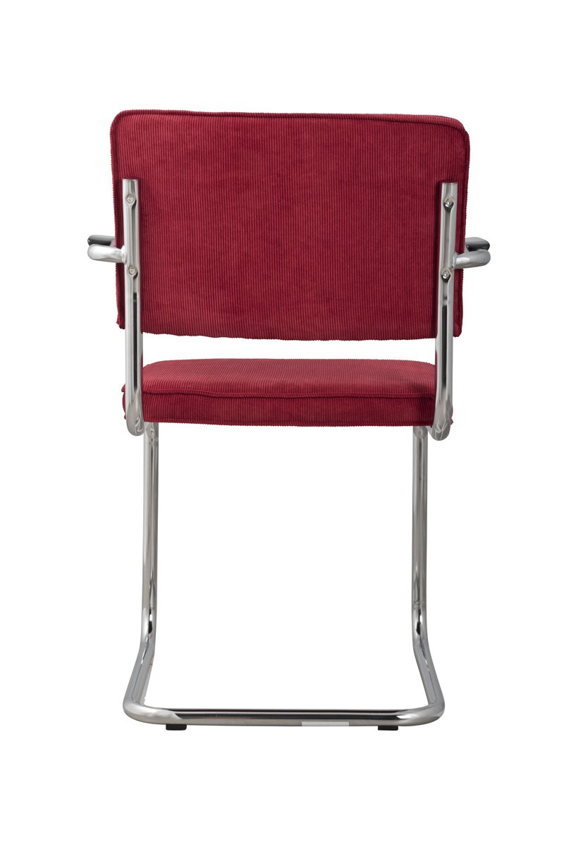 RIDGE RIB chair with armrests red