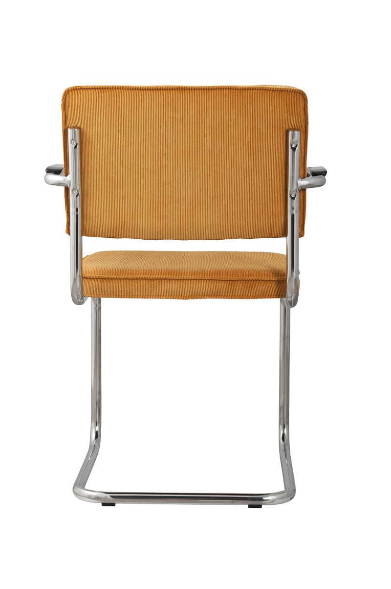 RIDGE RIB chair with armrests yellow