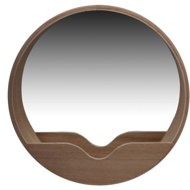 Wall mirror ROUND 40 wooden, Zuiver, Eye on Design