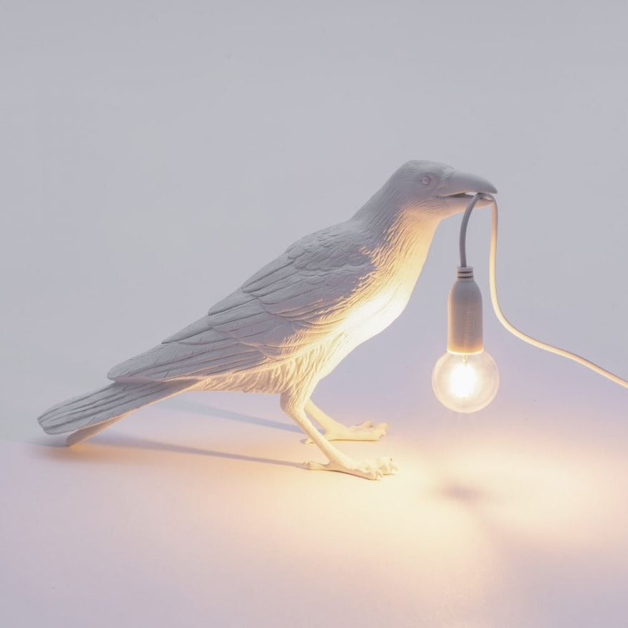 BIRD WAITING lamp white