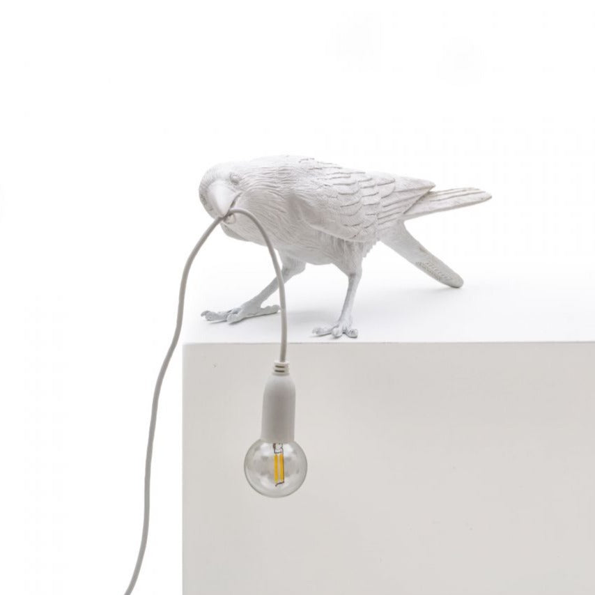BIRD PLAYING lamp white