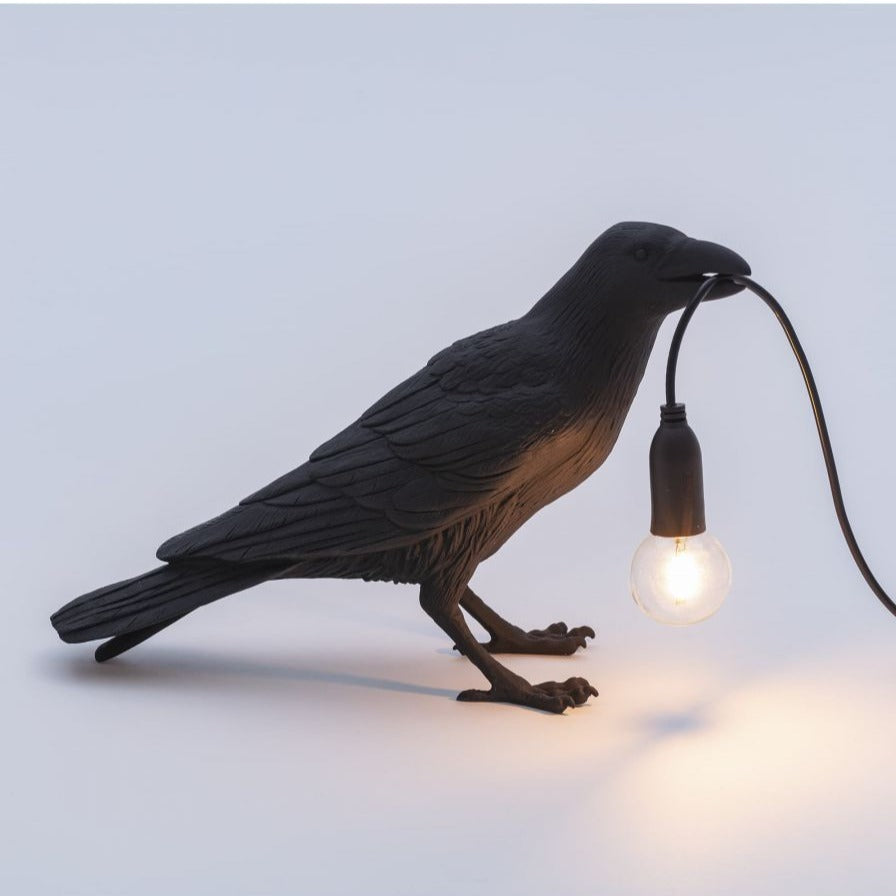 BIRD WAITING outdoor lamp black