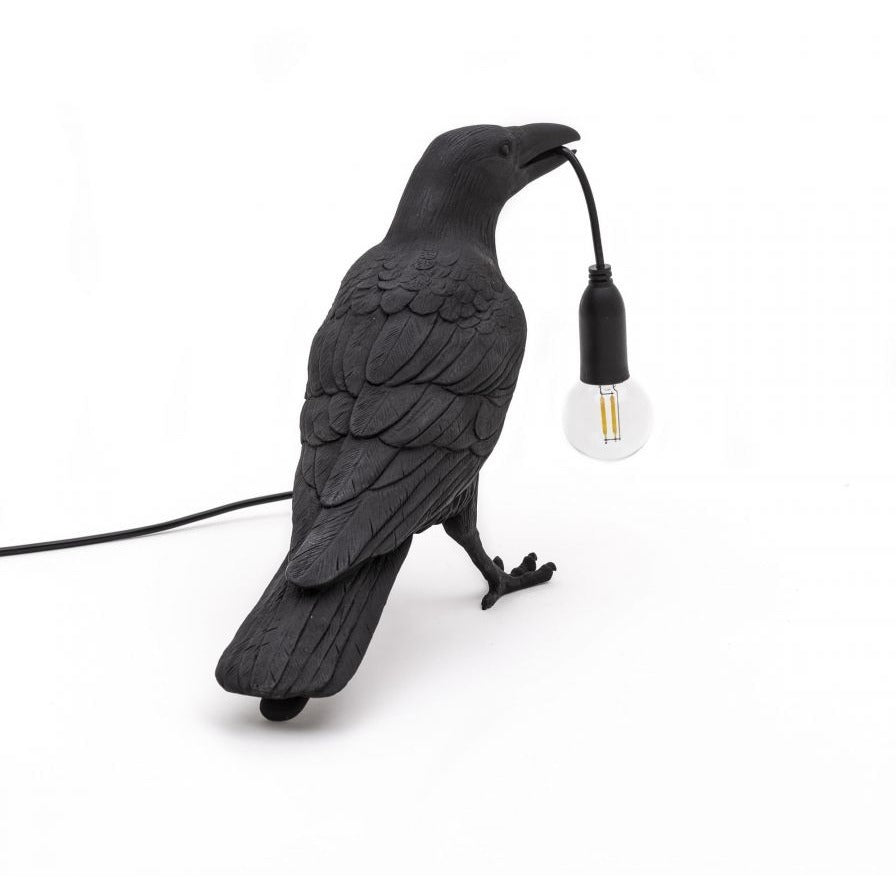 BIRD WAITING outdoor lamp black
