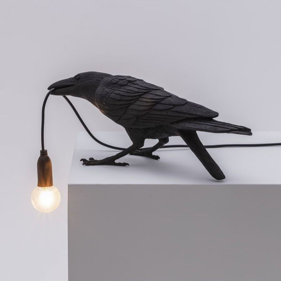 BIRD PLAYING lamp black