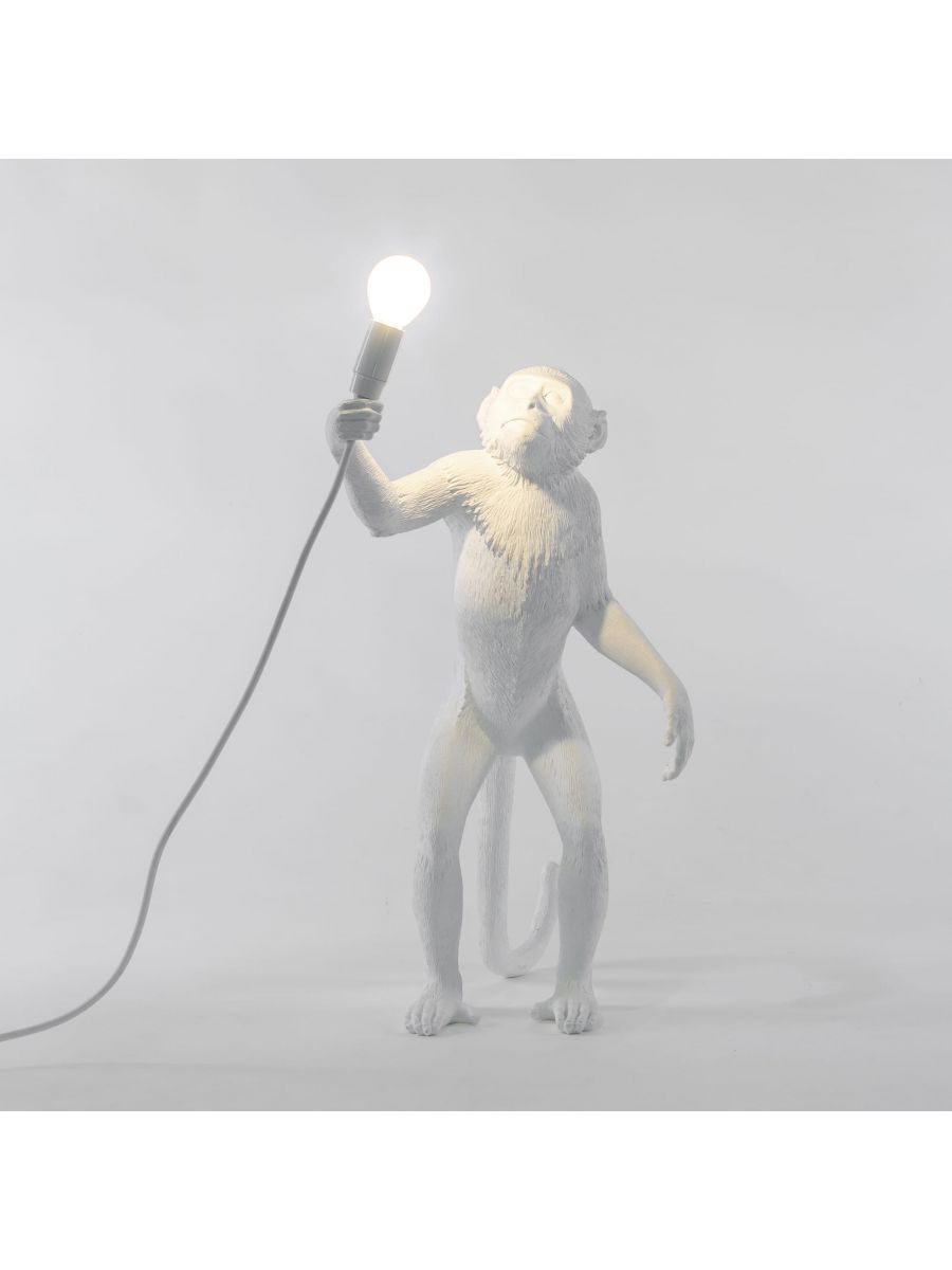 MONKEY STANDING lamp white