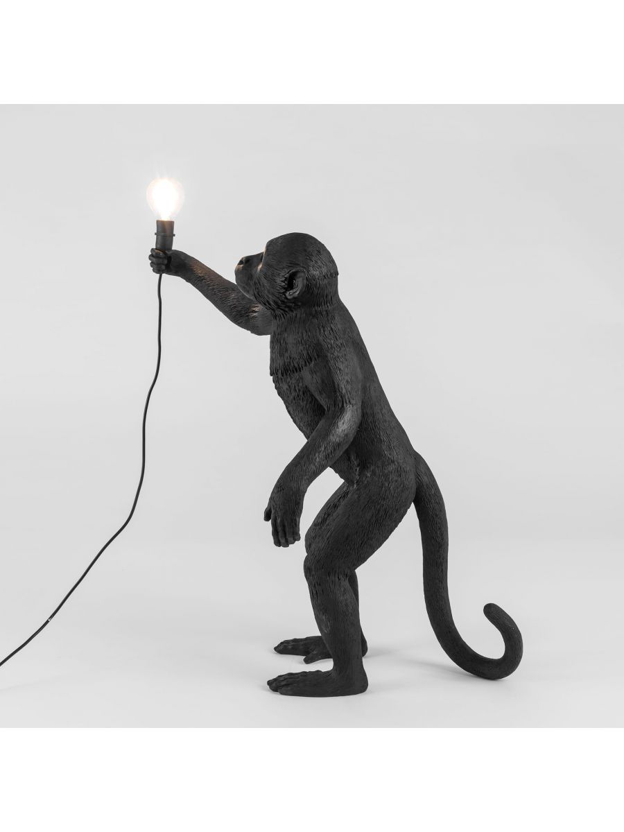 MONKEY STANDING lamp black