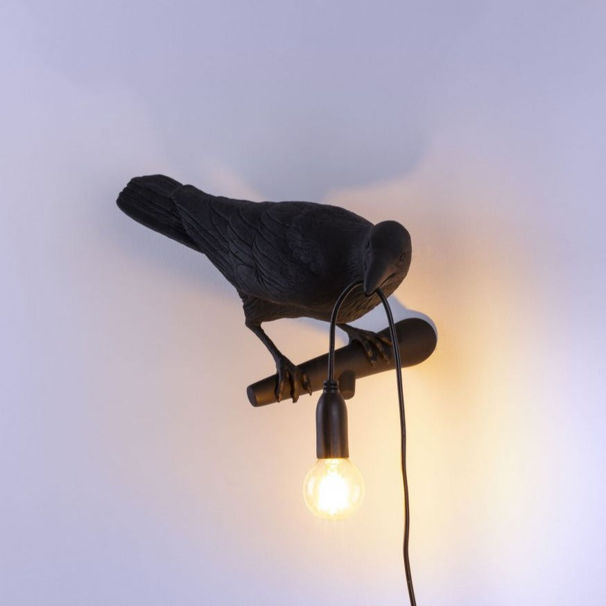 Outdoor lamp BIRD LOOKING RIGHT black