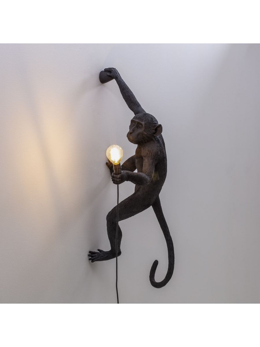 MONKEY HANGING wall lamp - RIGHT black