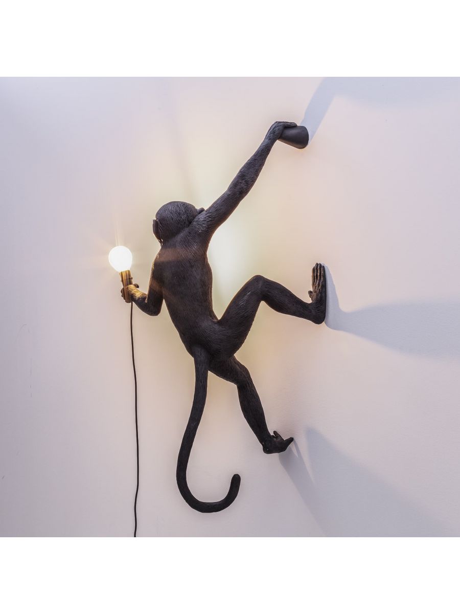 MONKEY HANGING wall lamp - RIGHT black