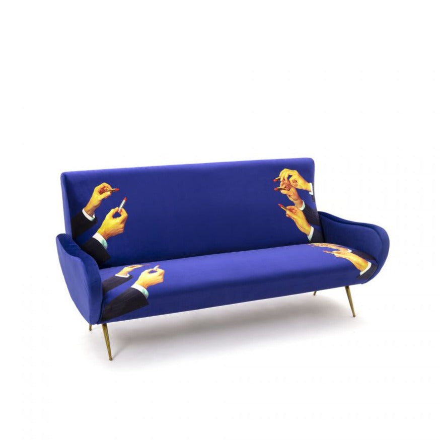 3-seater sofa LIPSTICKS blue