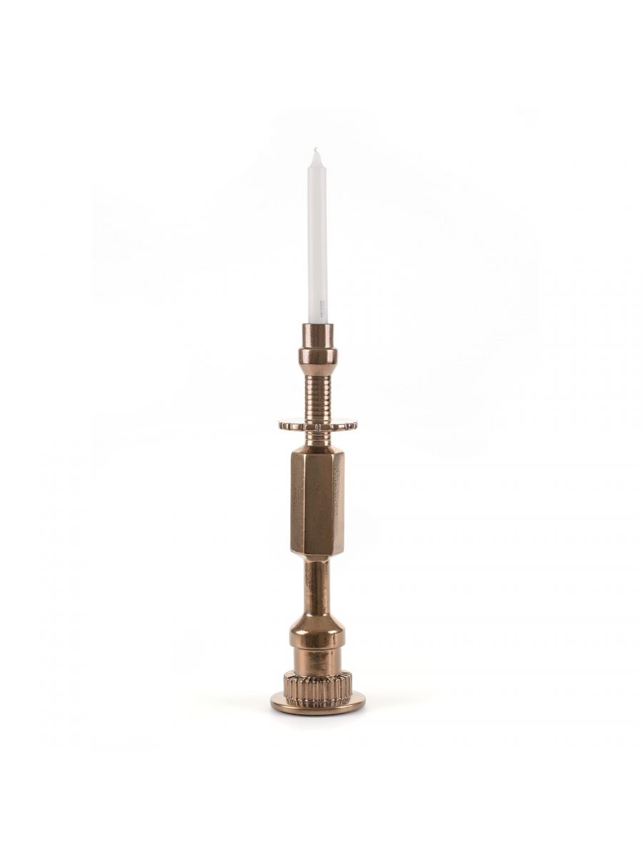 TRANSMISSION MACHINE COLLECTION candle holder #2 metallized