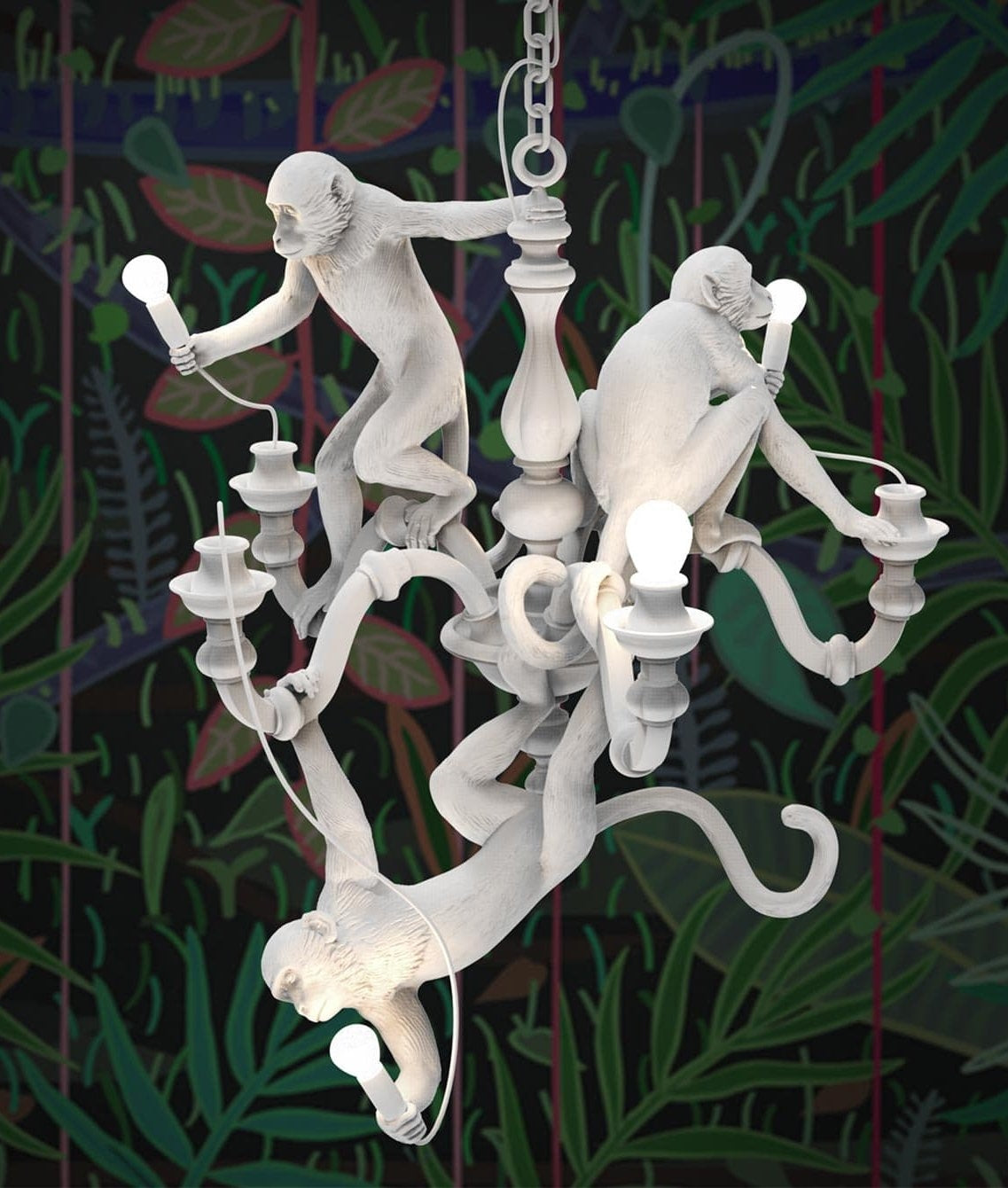 MONKEY chandelier white