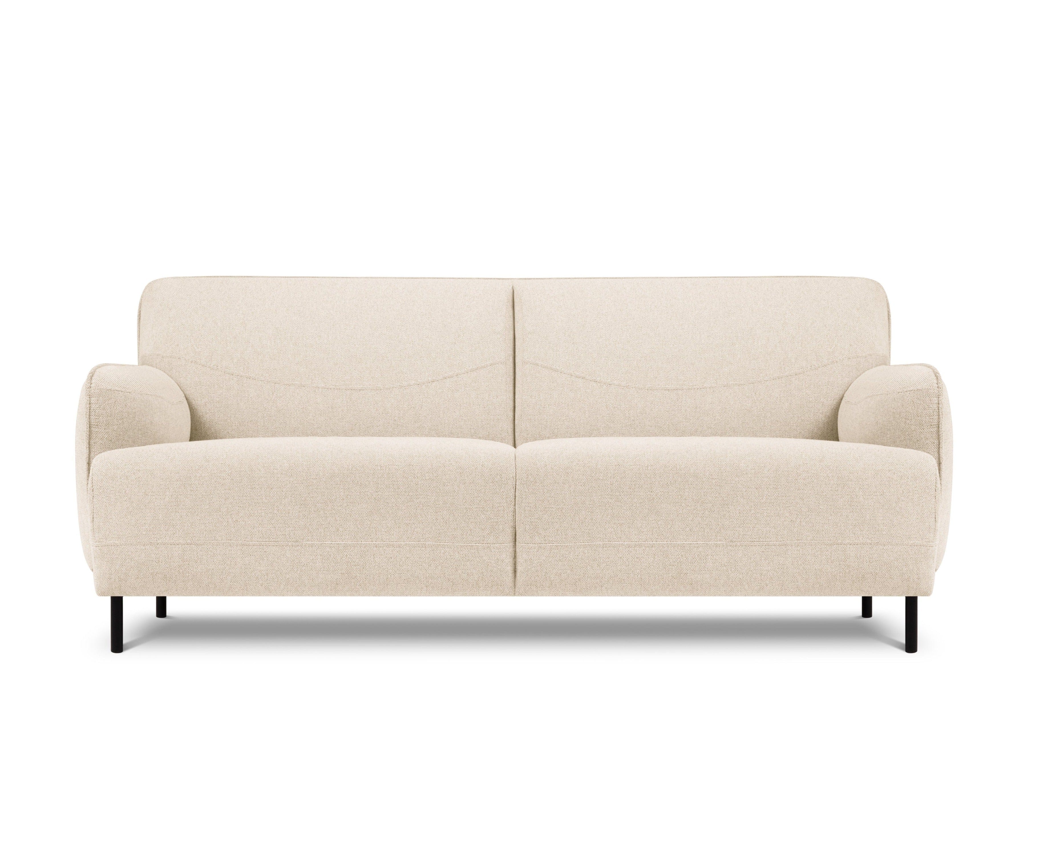Sofa, "Neso", 2 Seats, 175x90x76
 ,Beige,Black Metal, Windsor & Co, Eye on Design