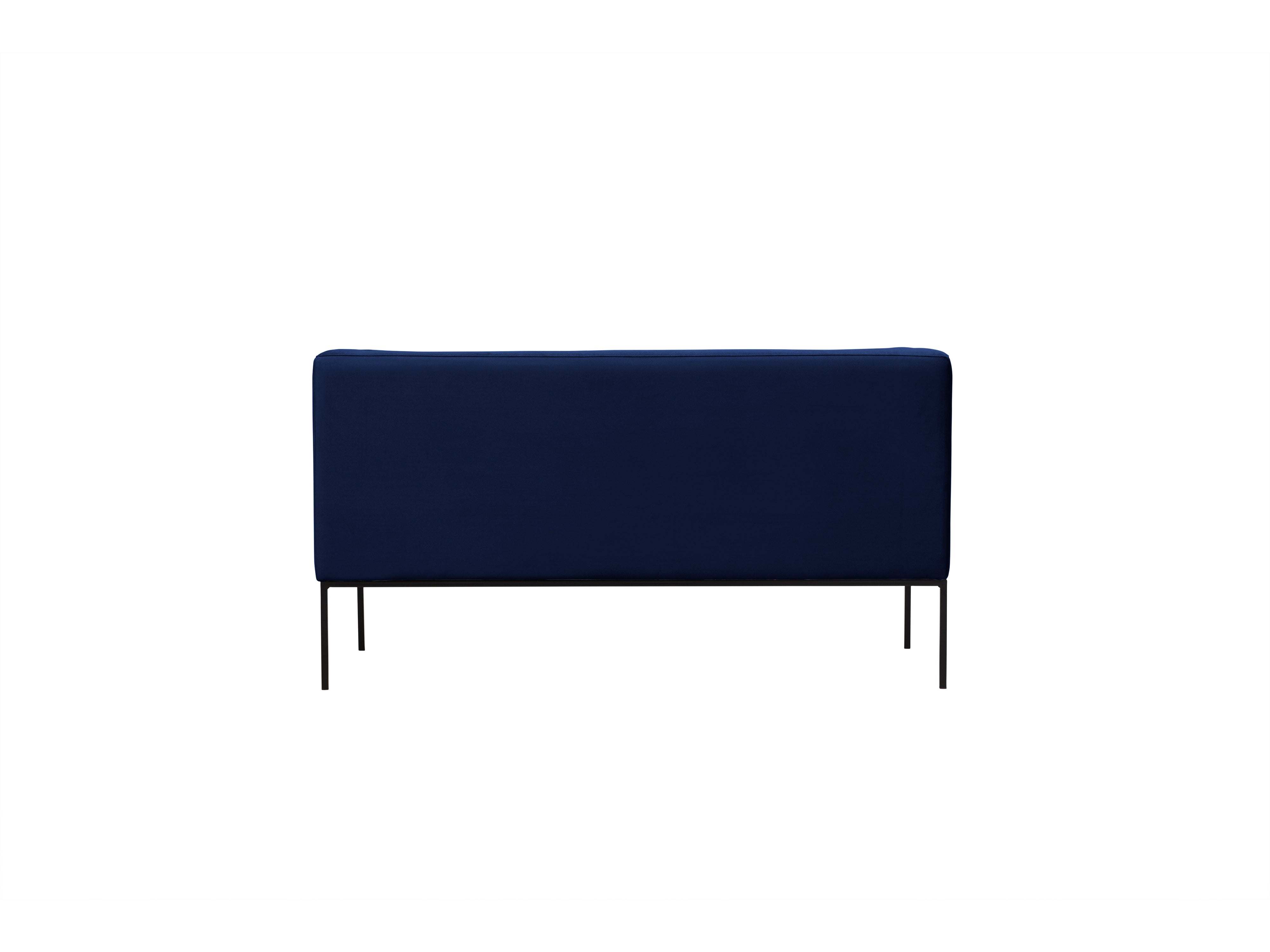 Velvet Sofa, "Neptune", 2 Seats, 145x79x76
 ,Dark Blue,Black Metal Frame, Windsor & Co, Eye on Design