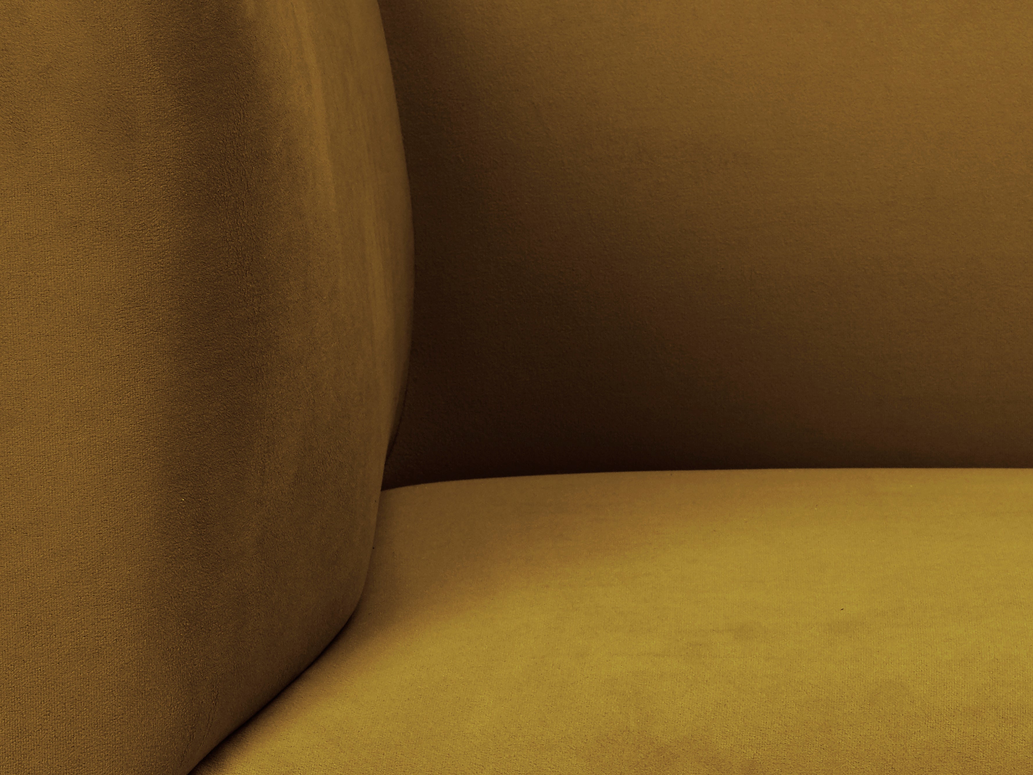 Velvet Sofa, "Neptune", 2 Seats, 145x79x76
 ,Yellow,Black Metal Frame, Windsor & Co, Eye on Design