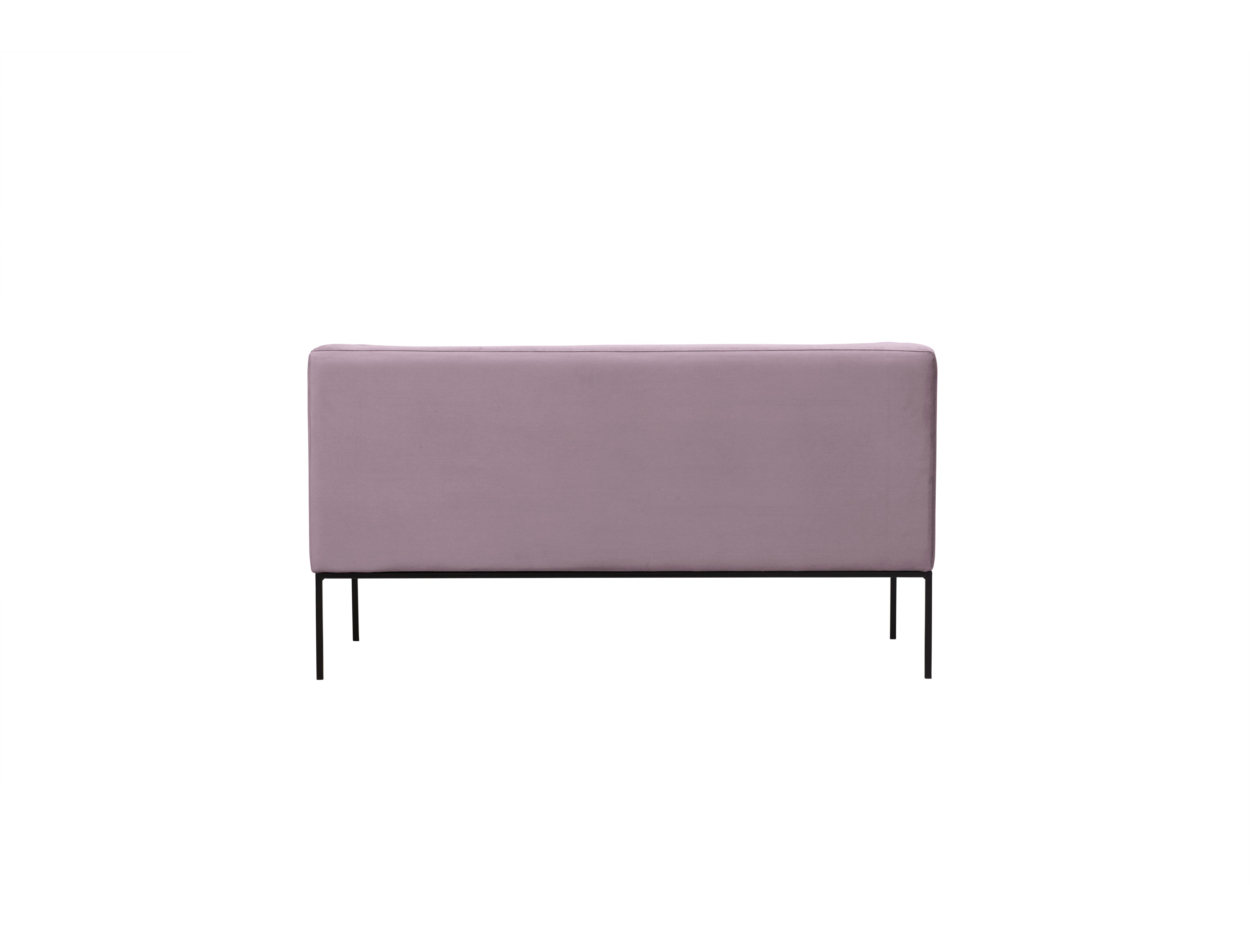 Velvet Sofa, "Neptune", 2 Seats, 145x79x76
 ,Pink,Black Metal Frame, Windsor & Co, Eye on Design