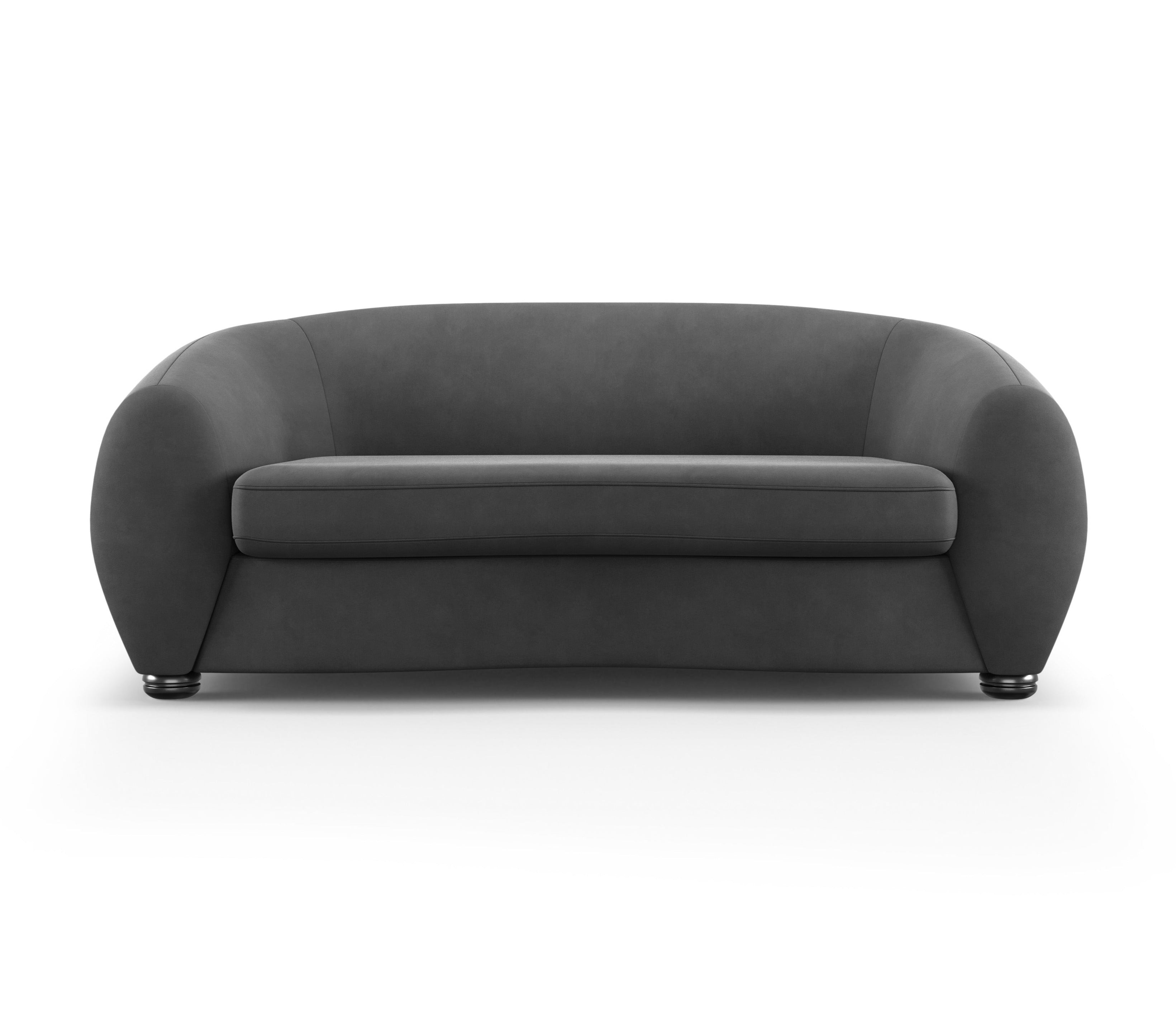 Sofa aksamitna 2-osobowa ELARA szary, Windsor & Co, Eye on Design