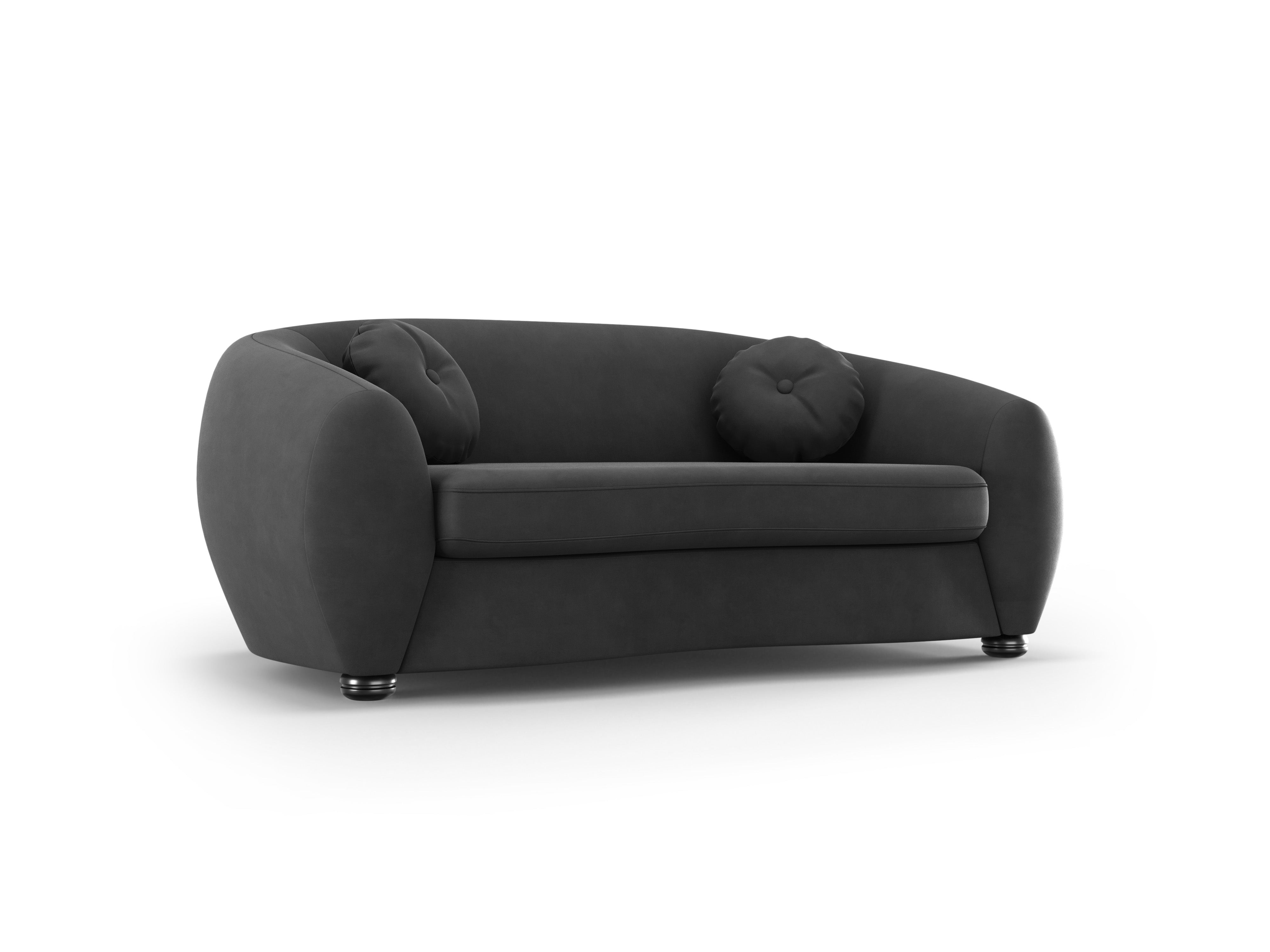 Sofa aksamitna 2-osobowa ELARA szary, Windsor & Co, Eye on Design