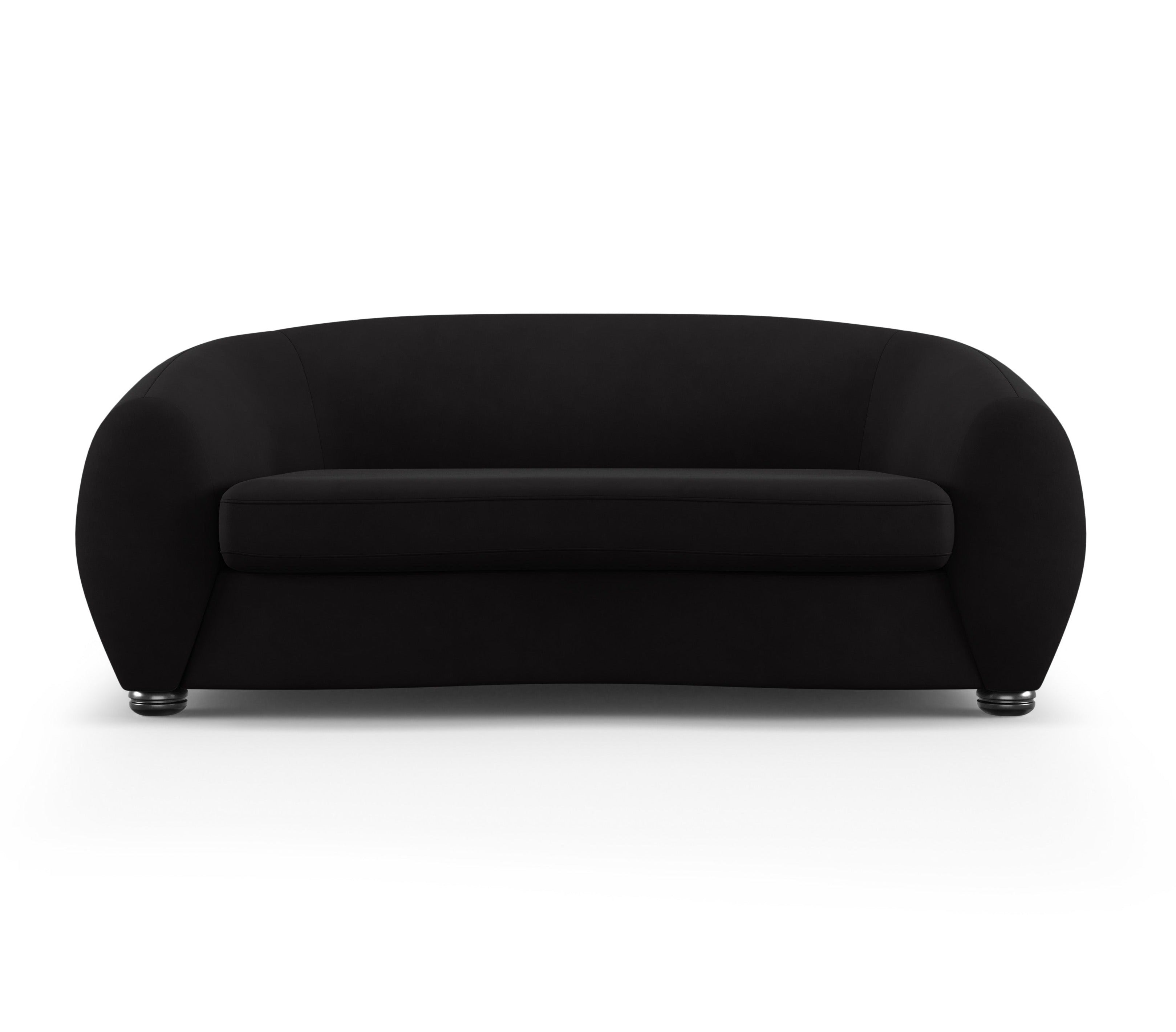 Sofa aksamitna 2-osobowa ELARA czarny, Windsor & Co, Eye on Design