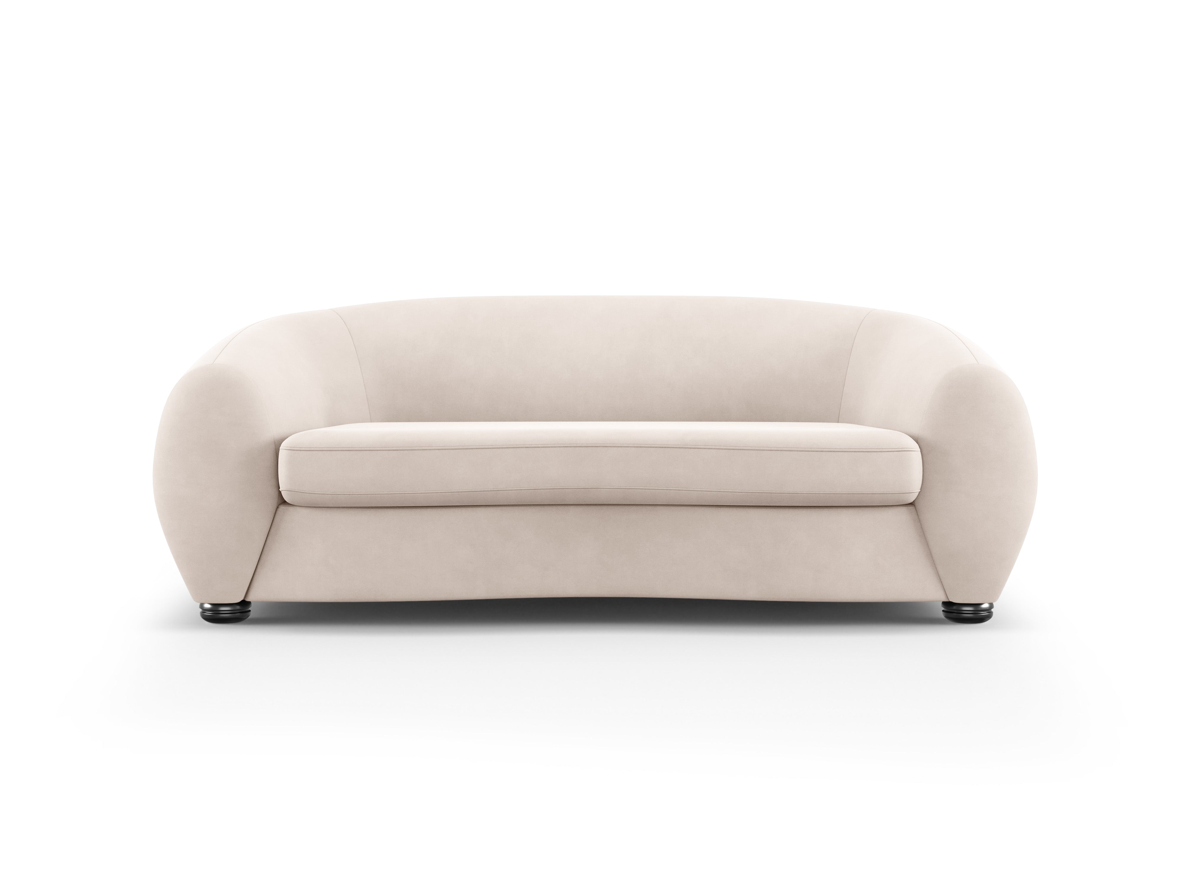 Sofa aksamitna 3-osobowa ELARA beżowy, Windsor & Co, Eye on Design