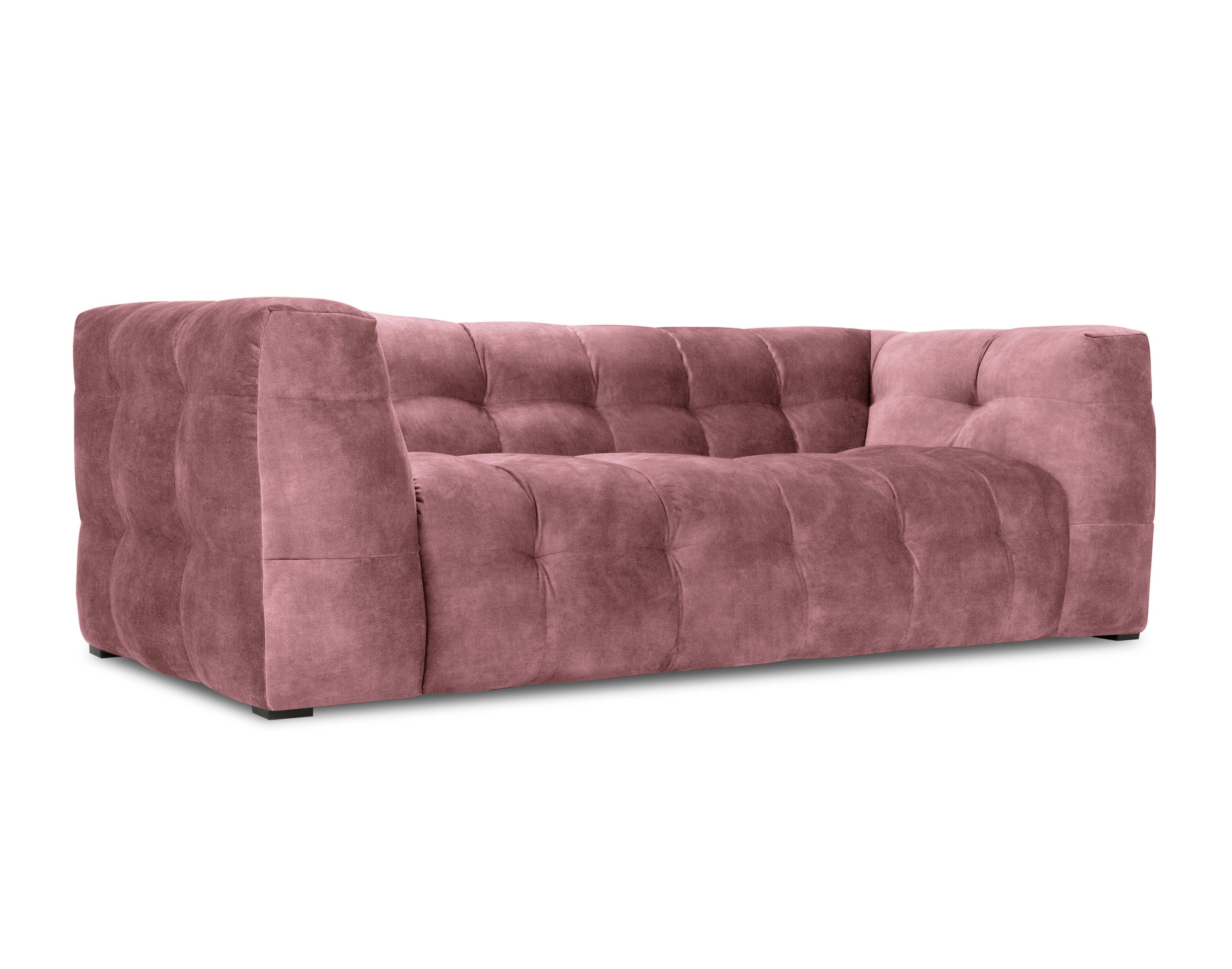 Velvet 3-seater sofa VESTA pink