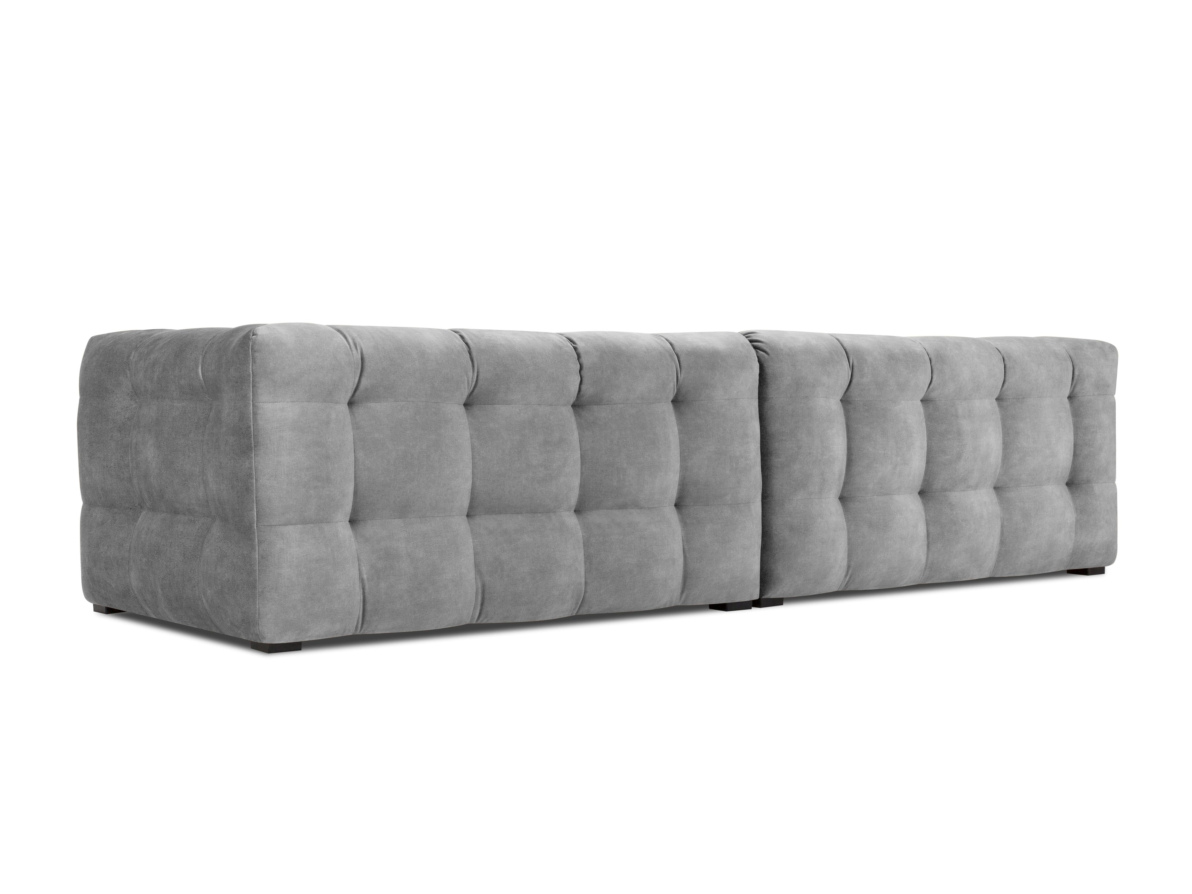 Velvet 4-seater sofa VESTA grey