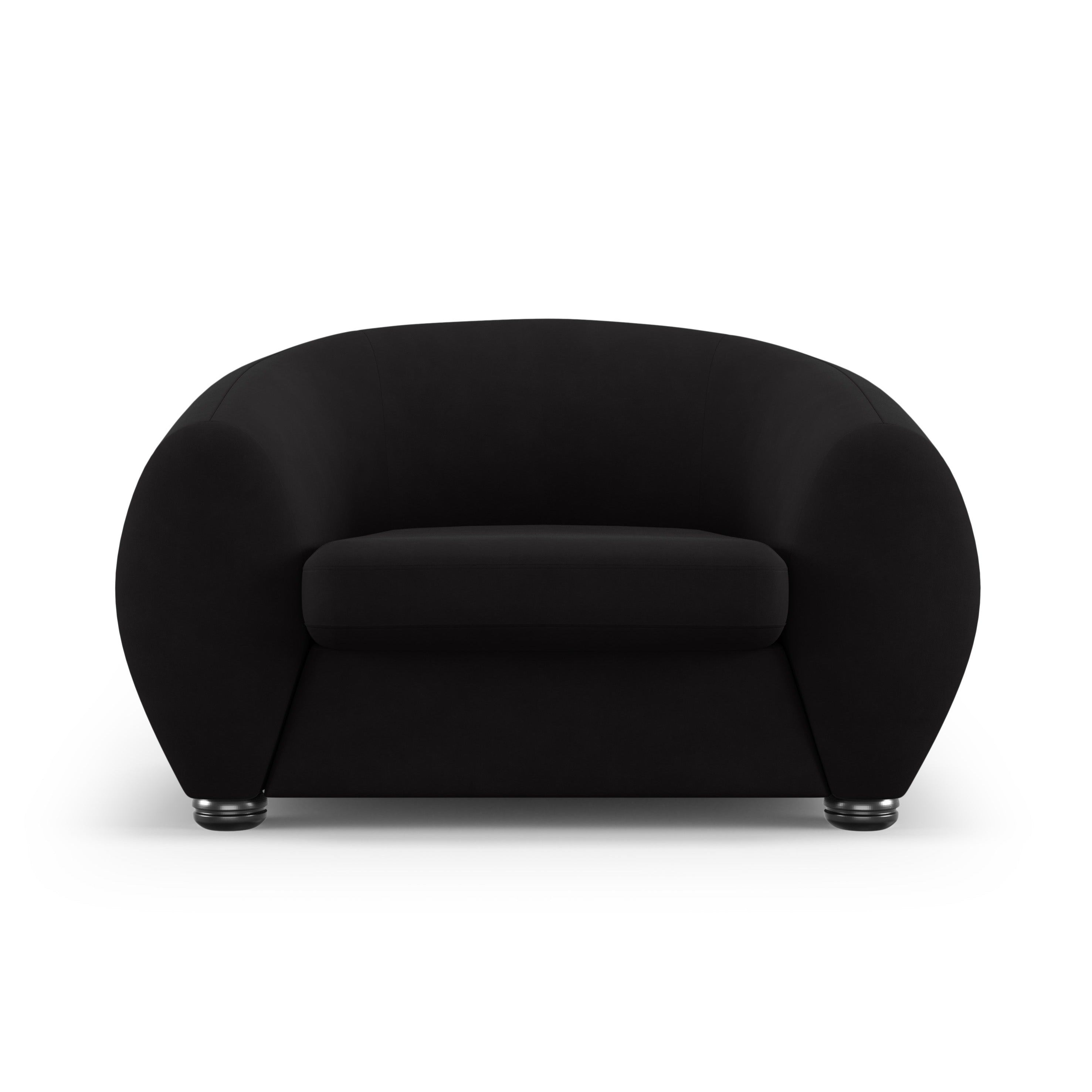 Fotel aksamitny ELARA czarny, Windsor & Co, Eye on Design
