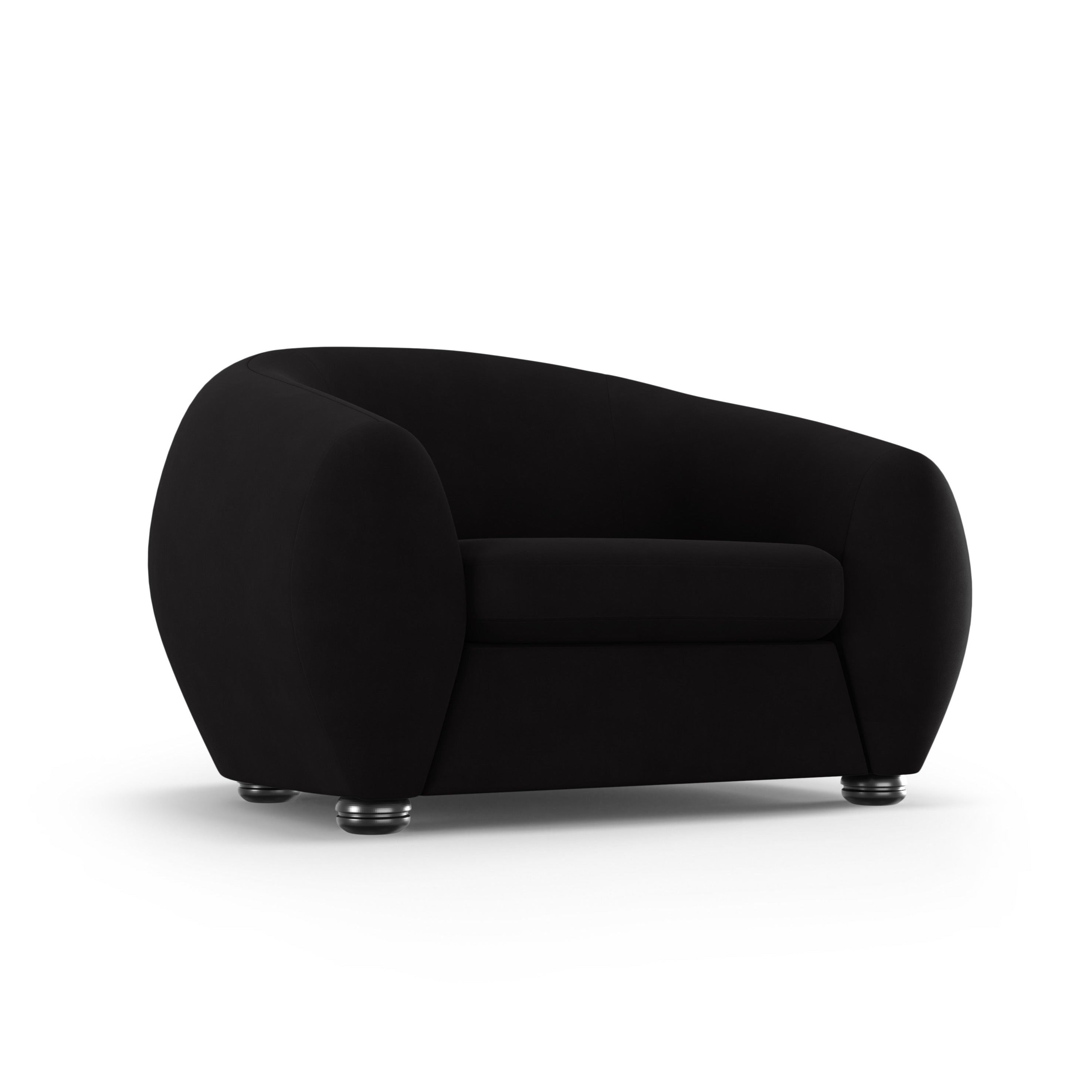 Fotel aksamitny ELARA czarny, Windsor & Co, Eye on Design