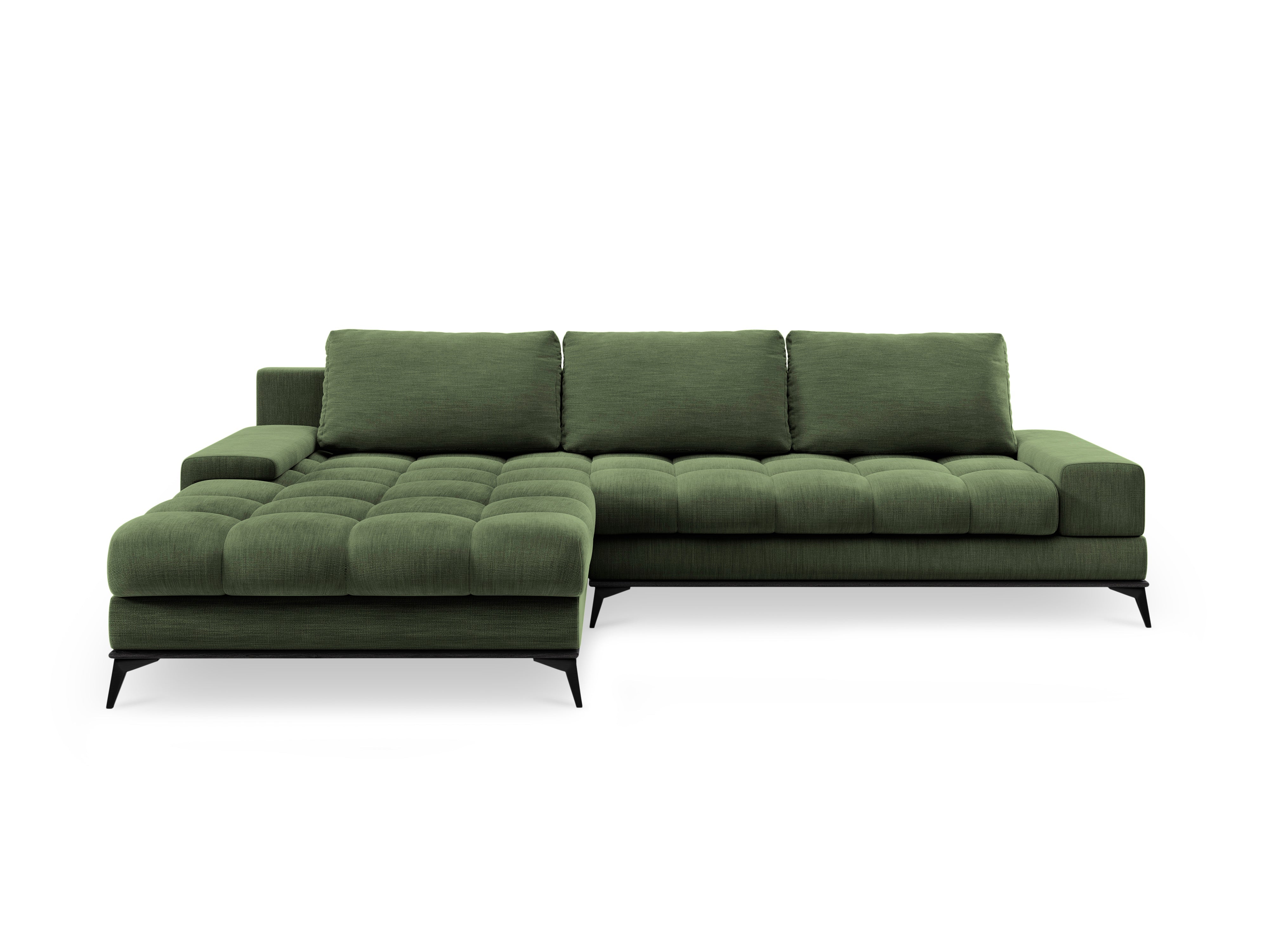 Left corner sofa with sleeping function DENEB green, Windsor & Co, Eye on Design