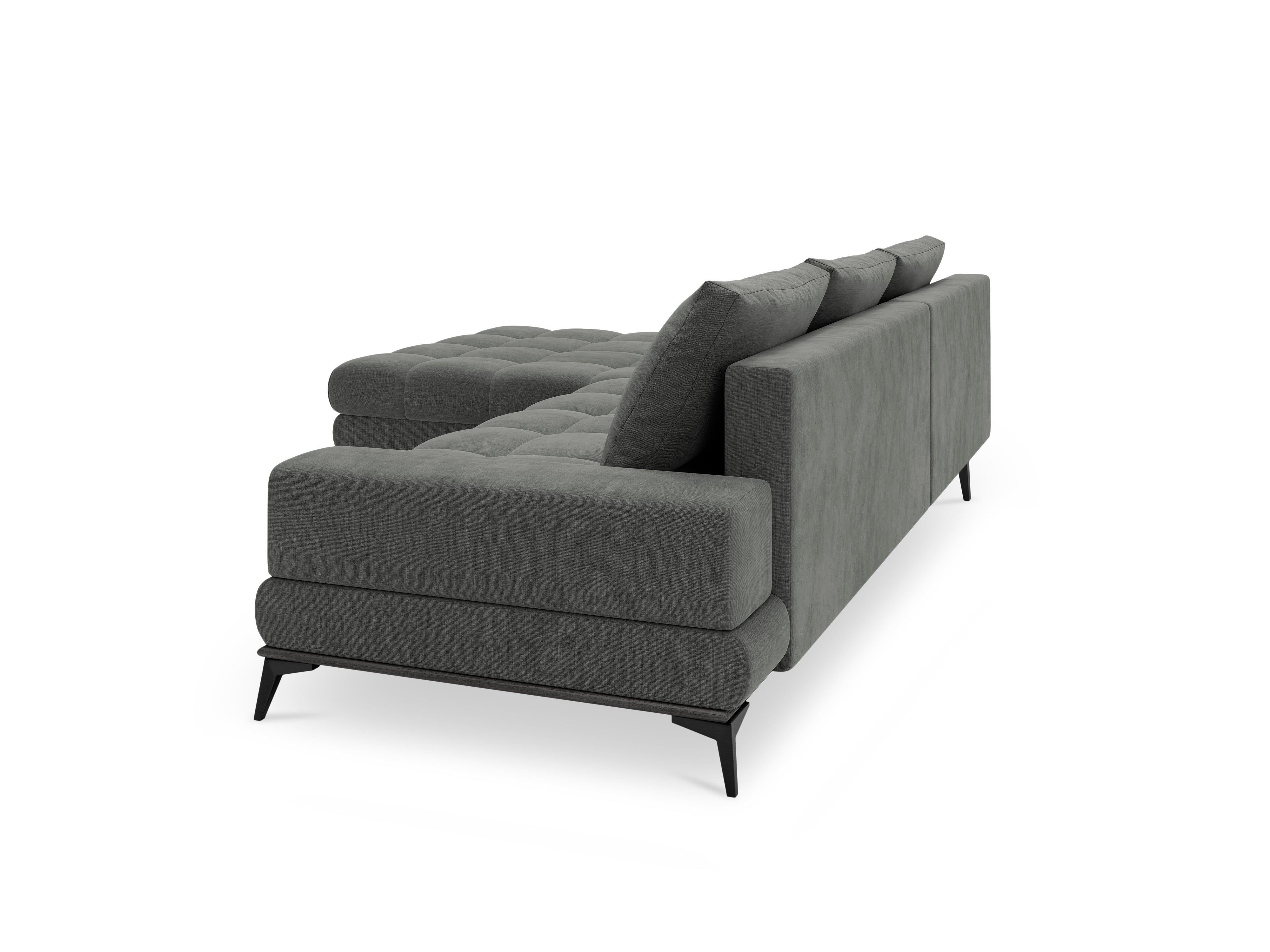 Corner sofa with a sleeping function left DENEB grey