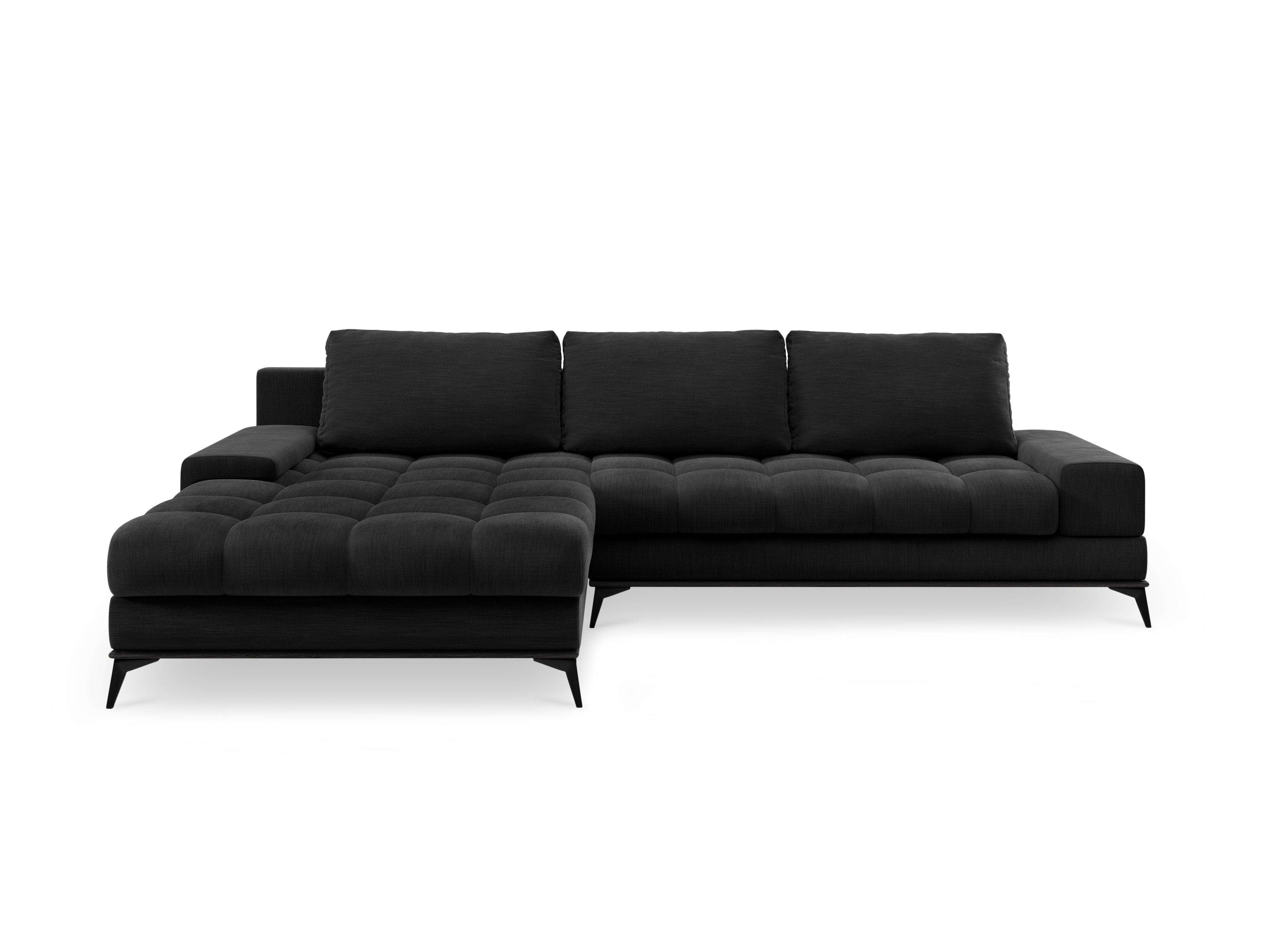 Left corner sofa with sleeping function DENEB black, Windsor & Co, Eye on Design