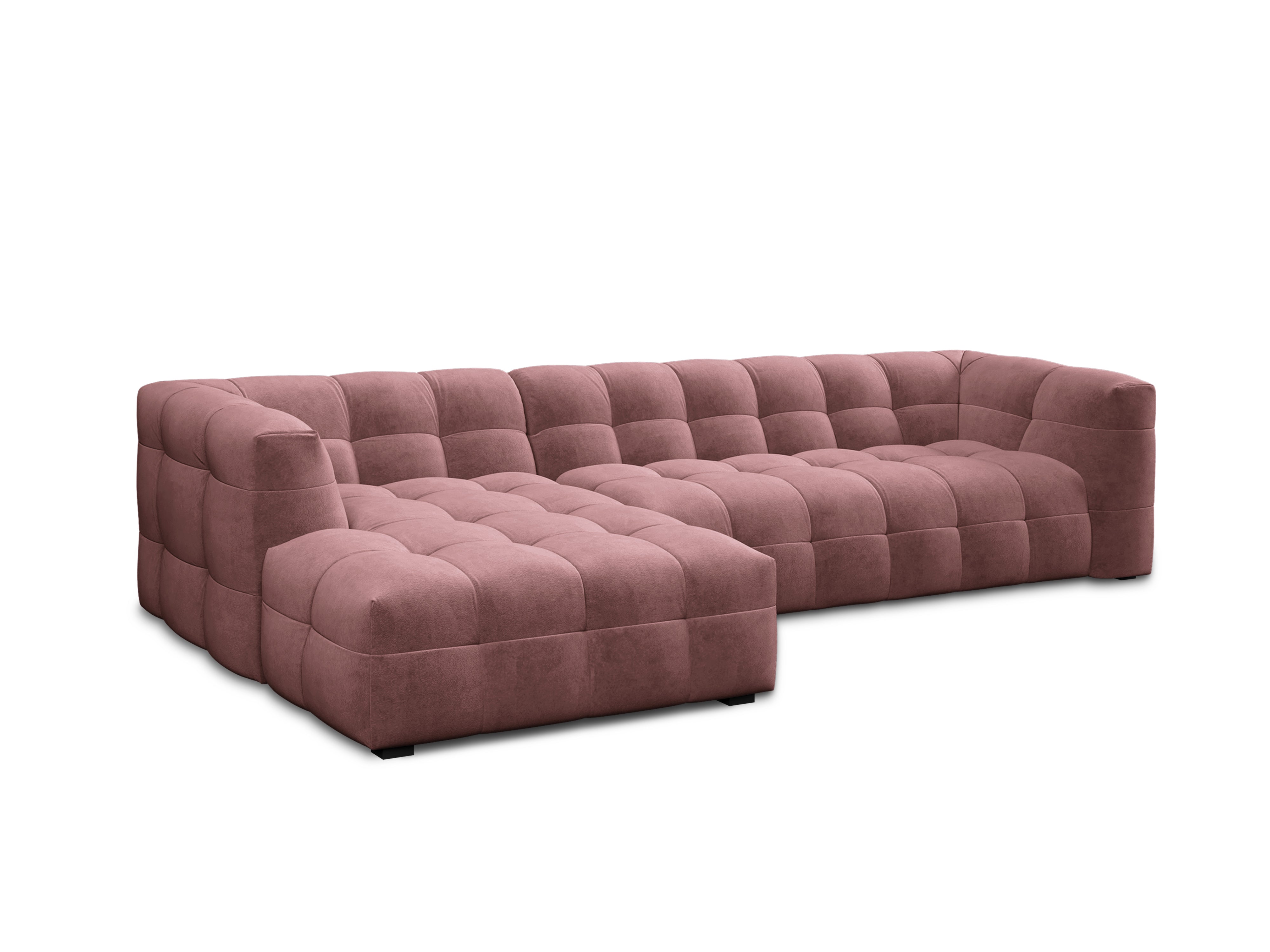 Velvet corner sofa VESTA pink