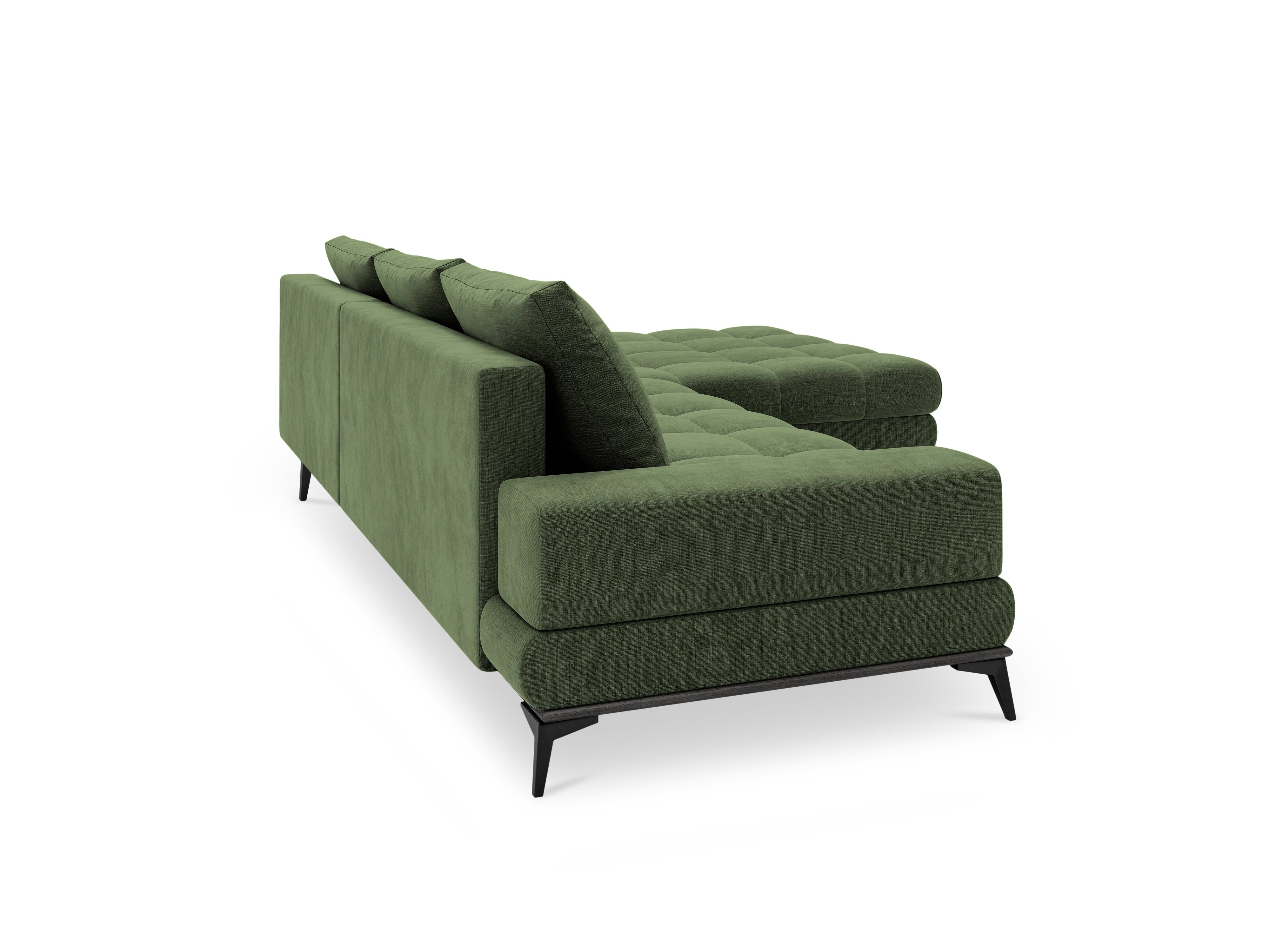 Corner sofa with a sleeping function right DENEB green
