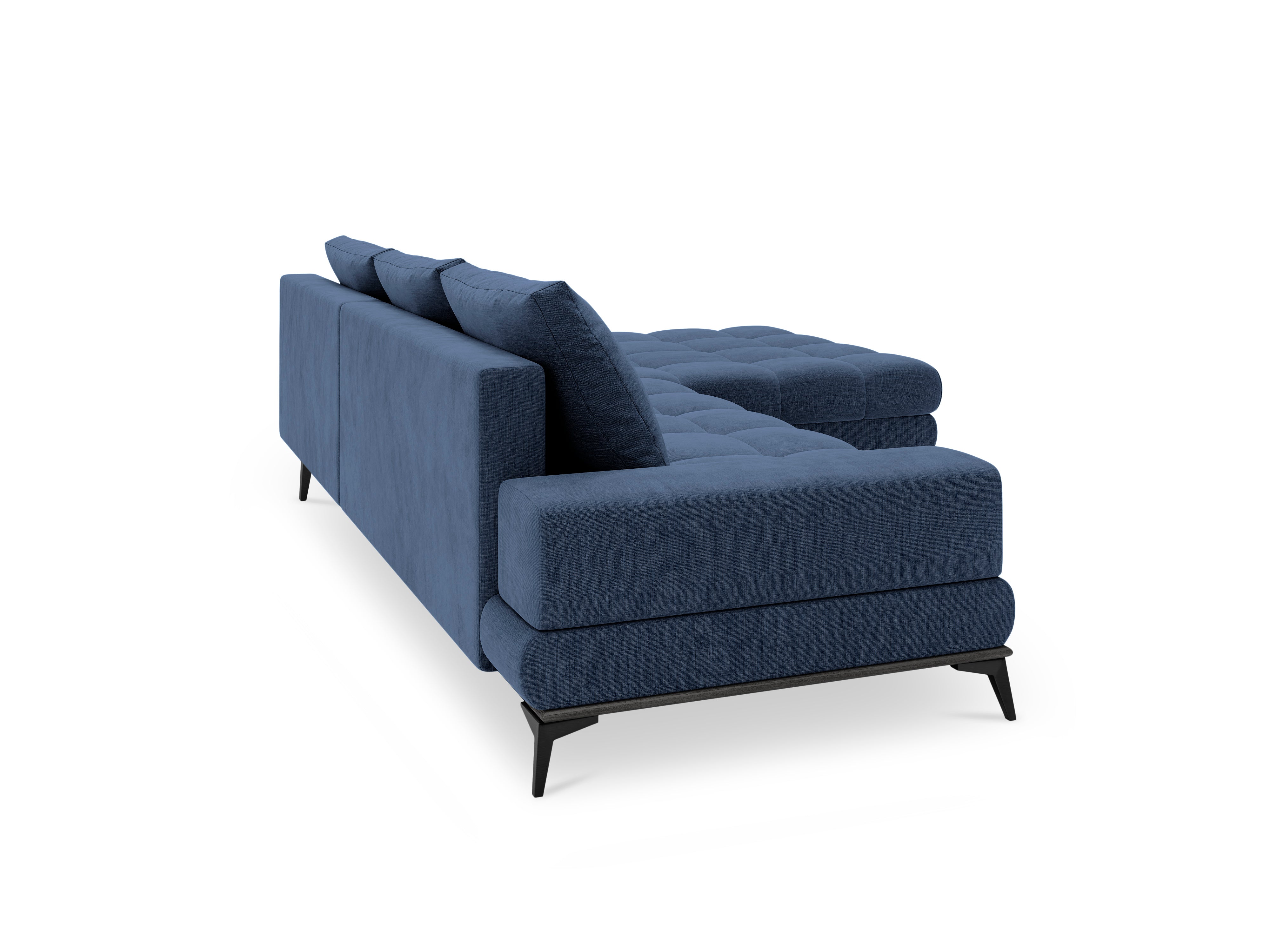 Corner sofa with a sleeping function right DENEB blue