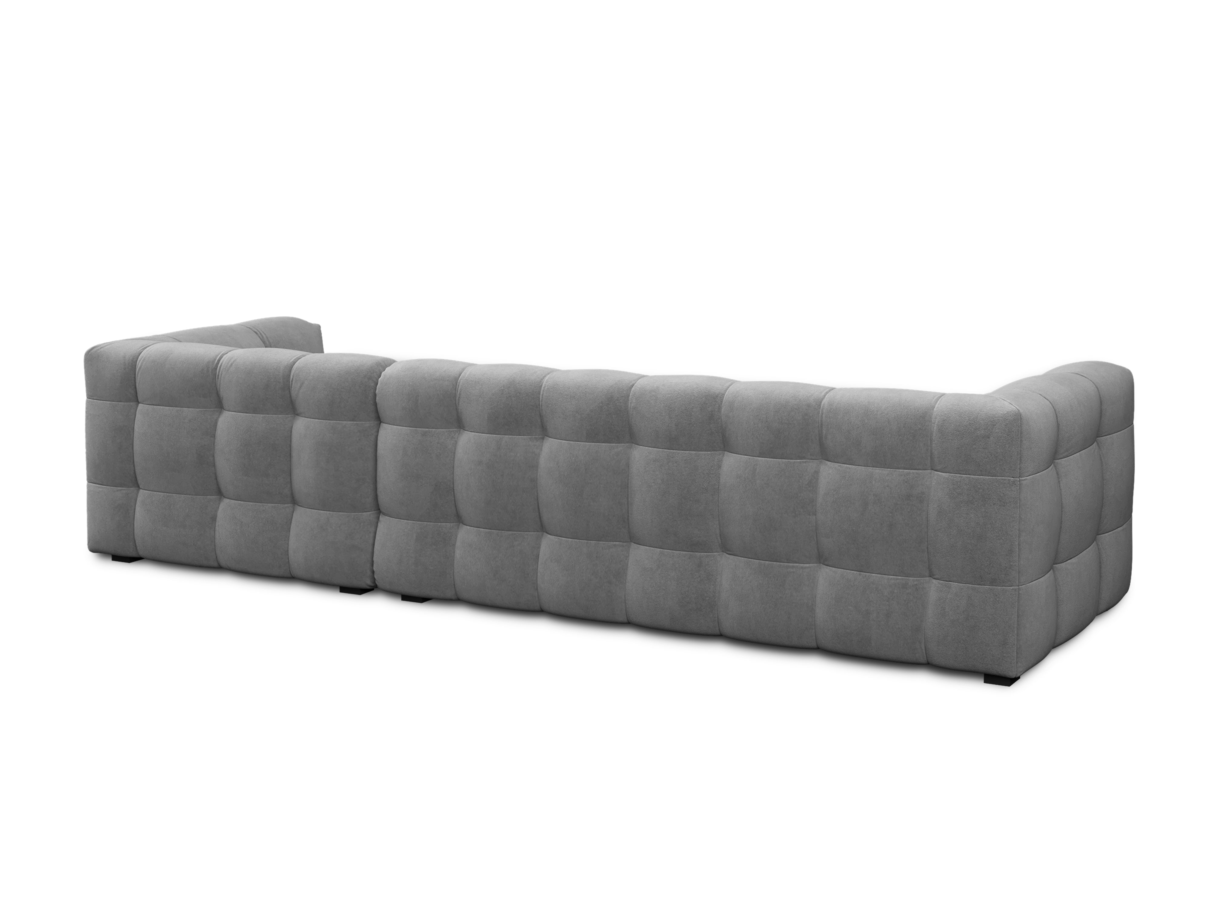 Velvet corner sofa VESTA grey