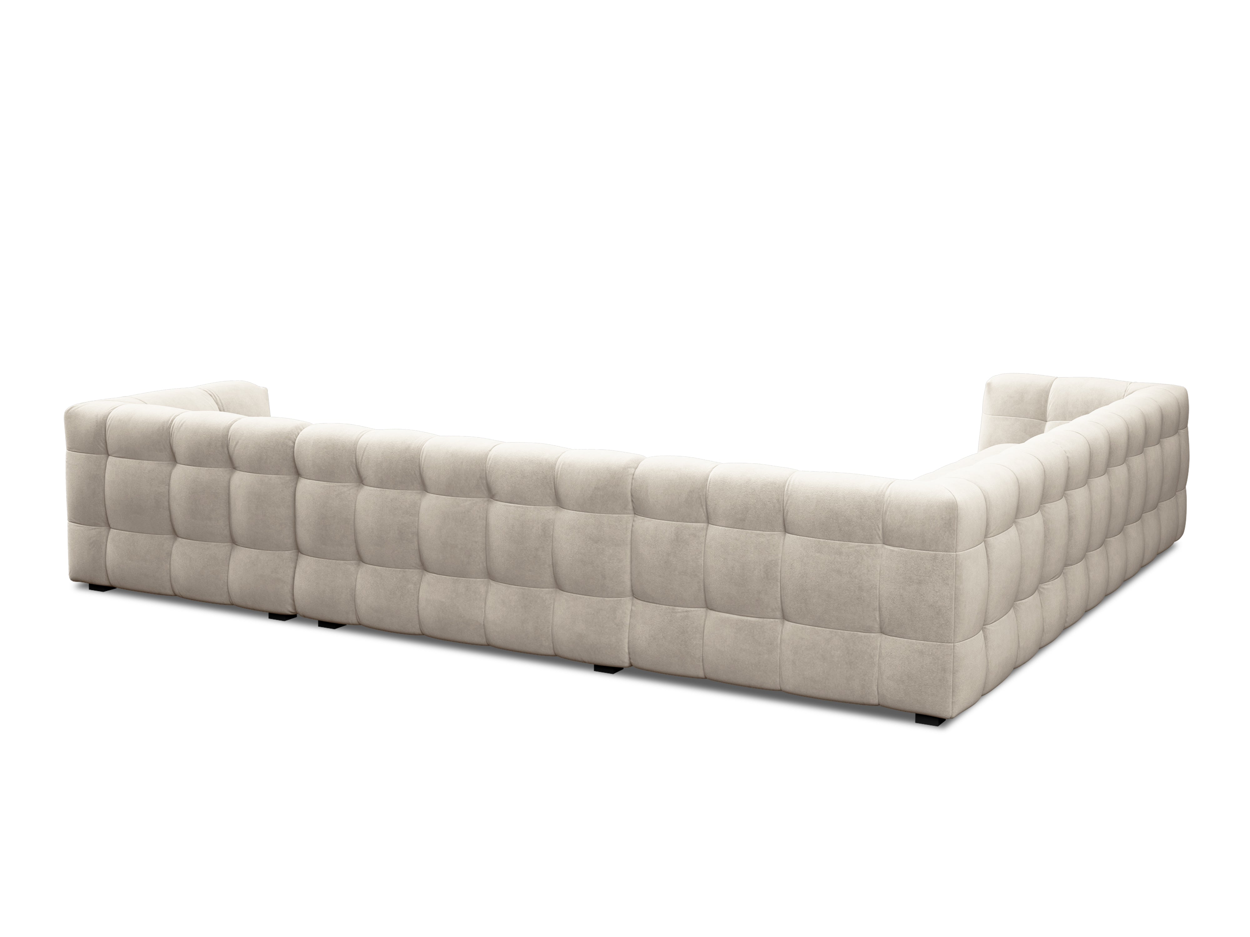 U-shaped corner sofa velvet left VESTA beige