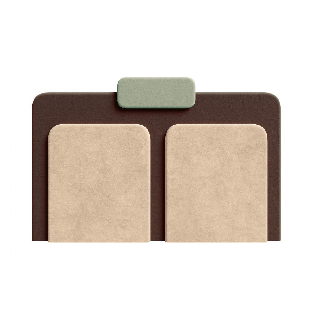 Headrest PLUM 7 beige with brown, Happy Barok, Eye on Design