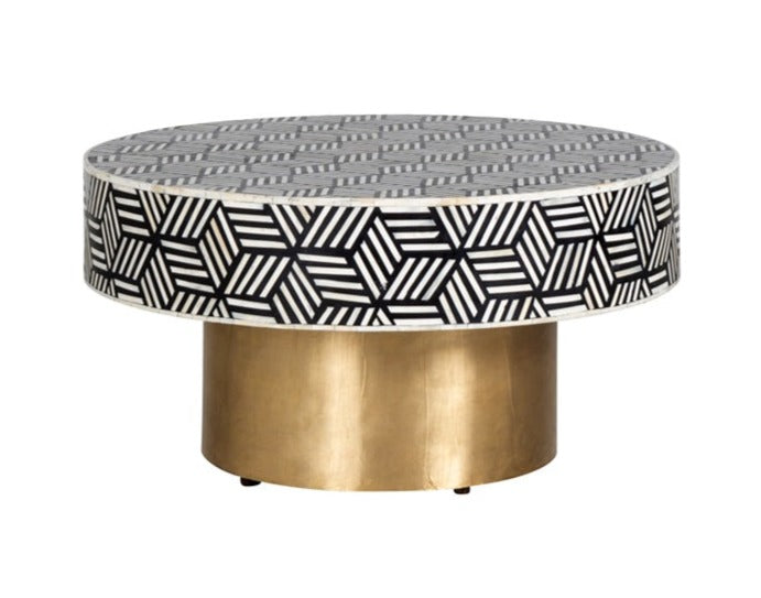 BLISS coffee table small white and black - Eye on Design