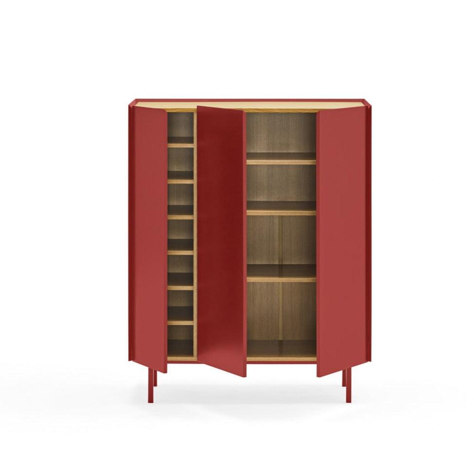 ARISTA high chest of drawers red - Eye on Design