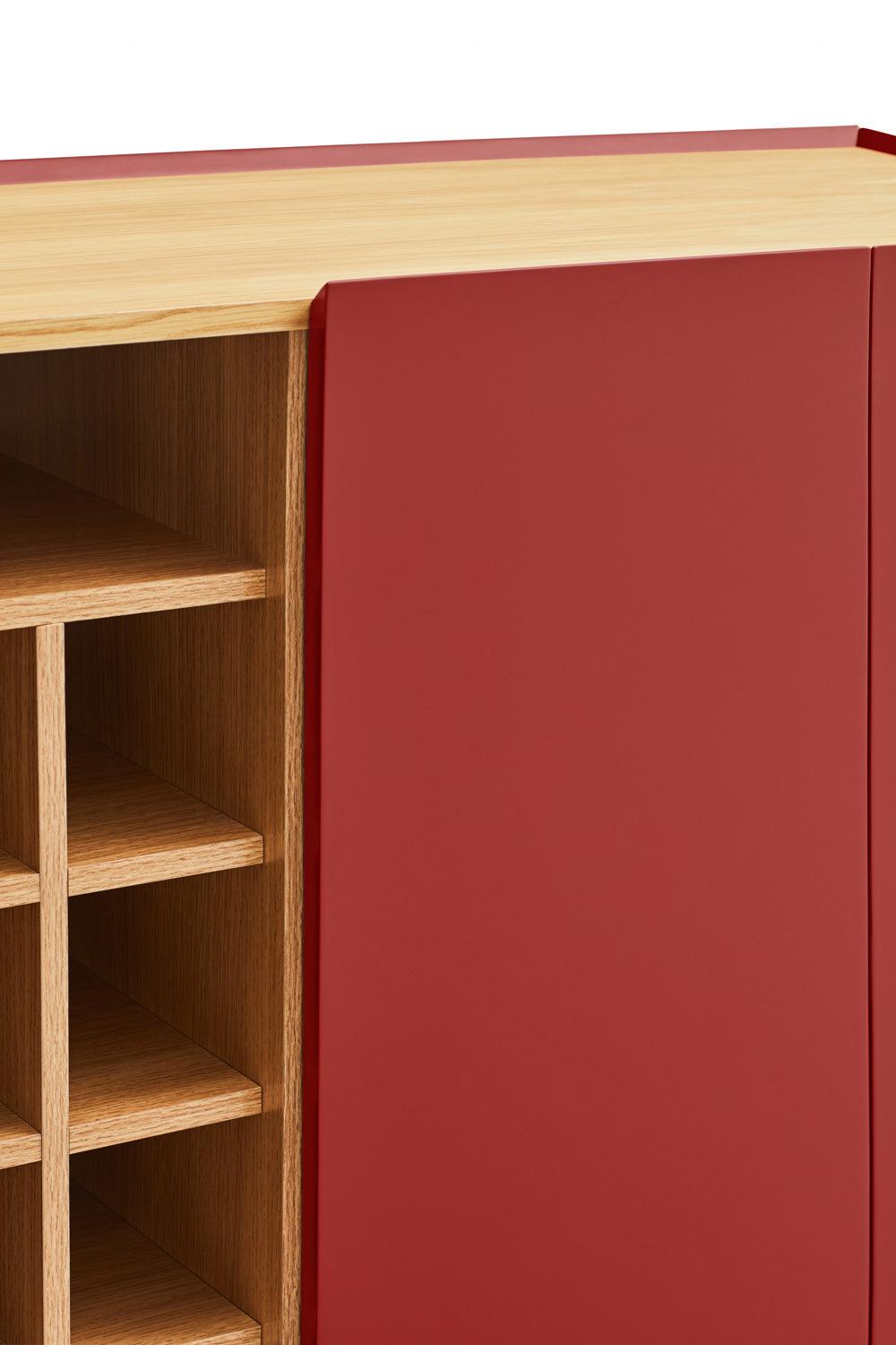 ARISTA high chest of drawers red - Eye on Design