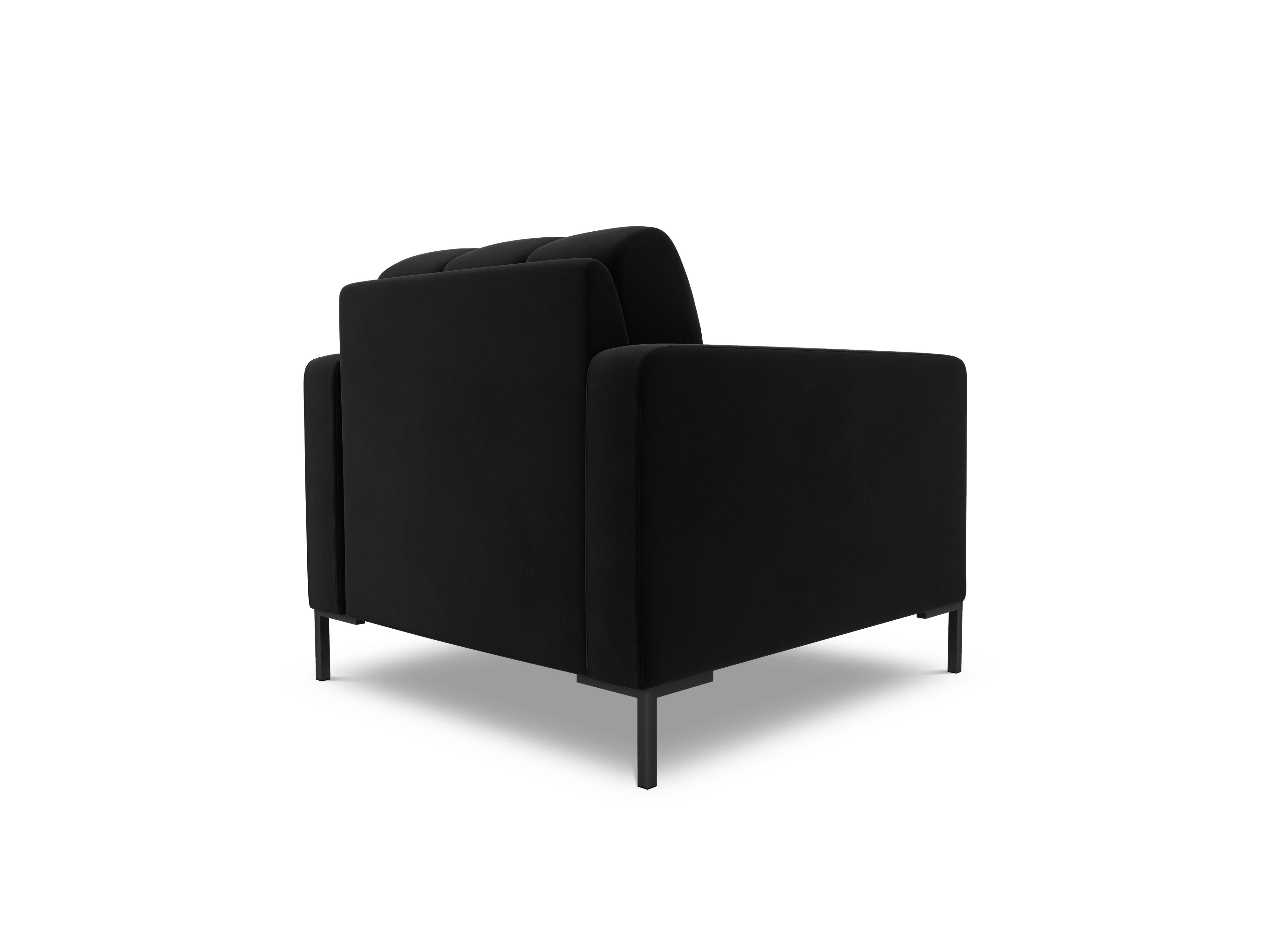 Armchair velvet BALI black with black base - Eye on Design