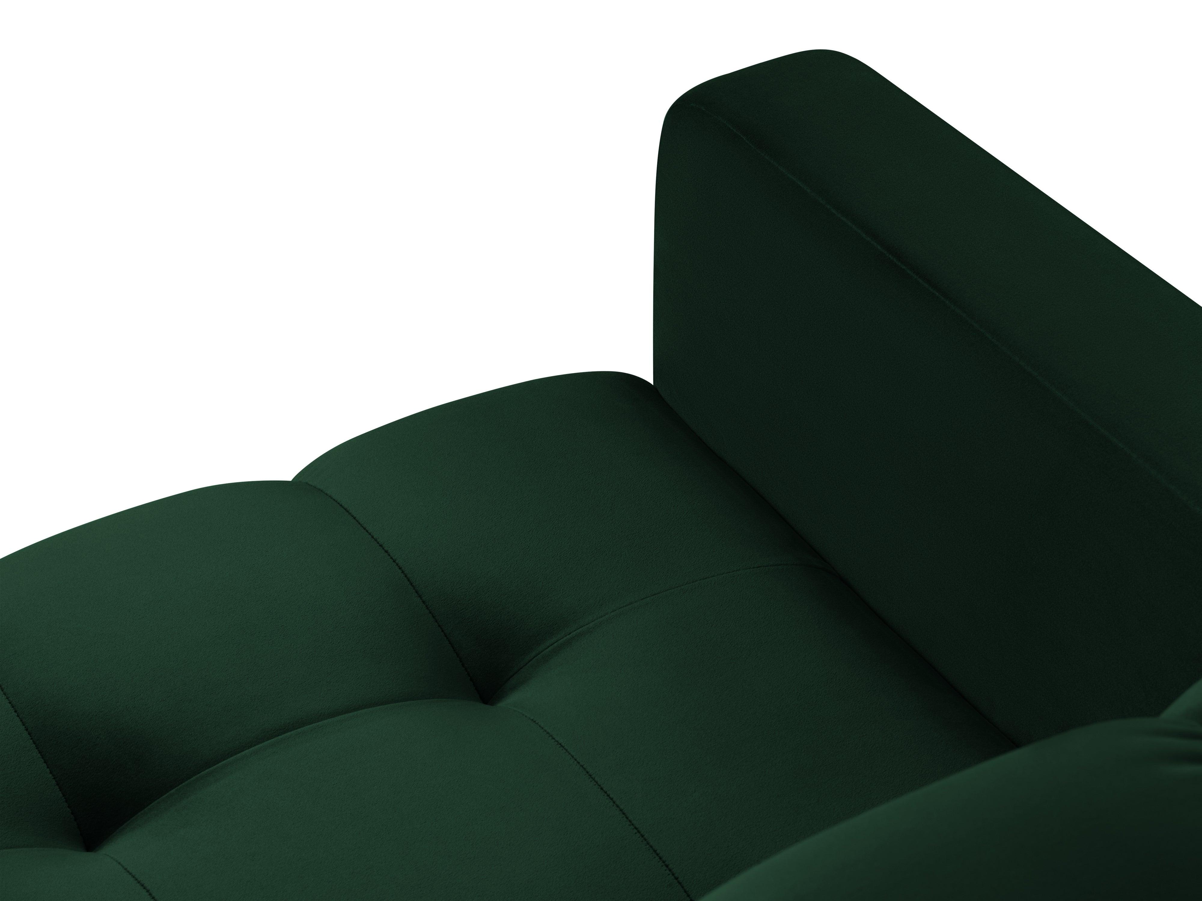 Armchair velvet BALI bottle green with gold base - Eye on Design