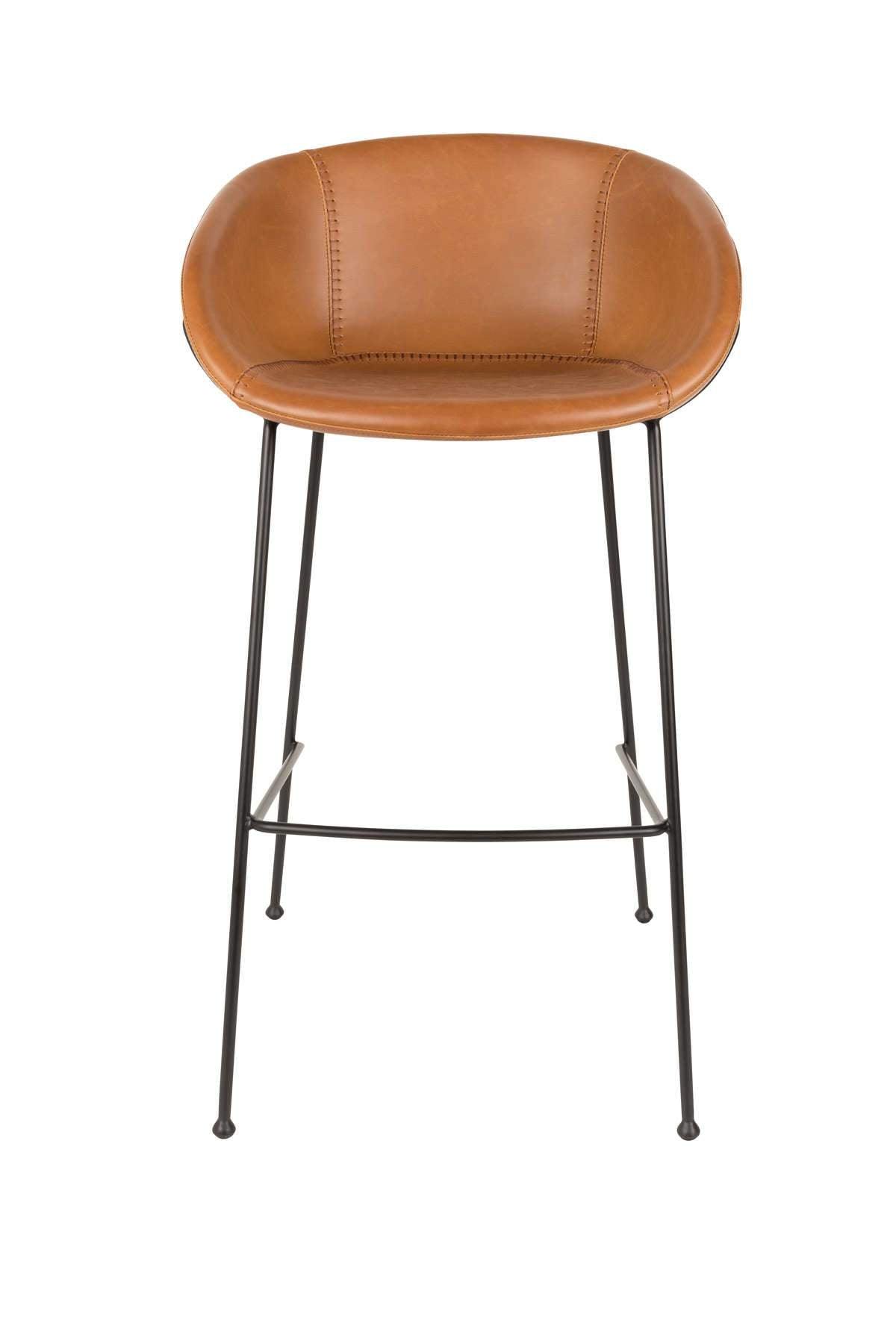 Bar stool FESTON eco leather brown - Eye on Design