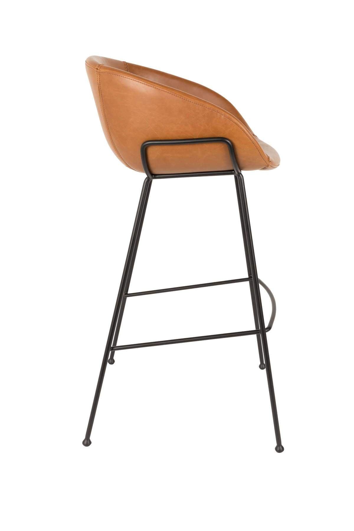 Bar stool FESTON eco leather brown - Eye on Design