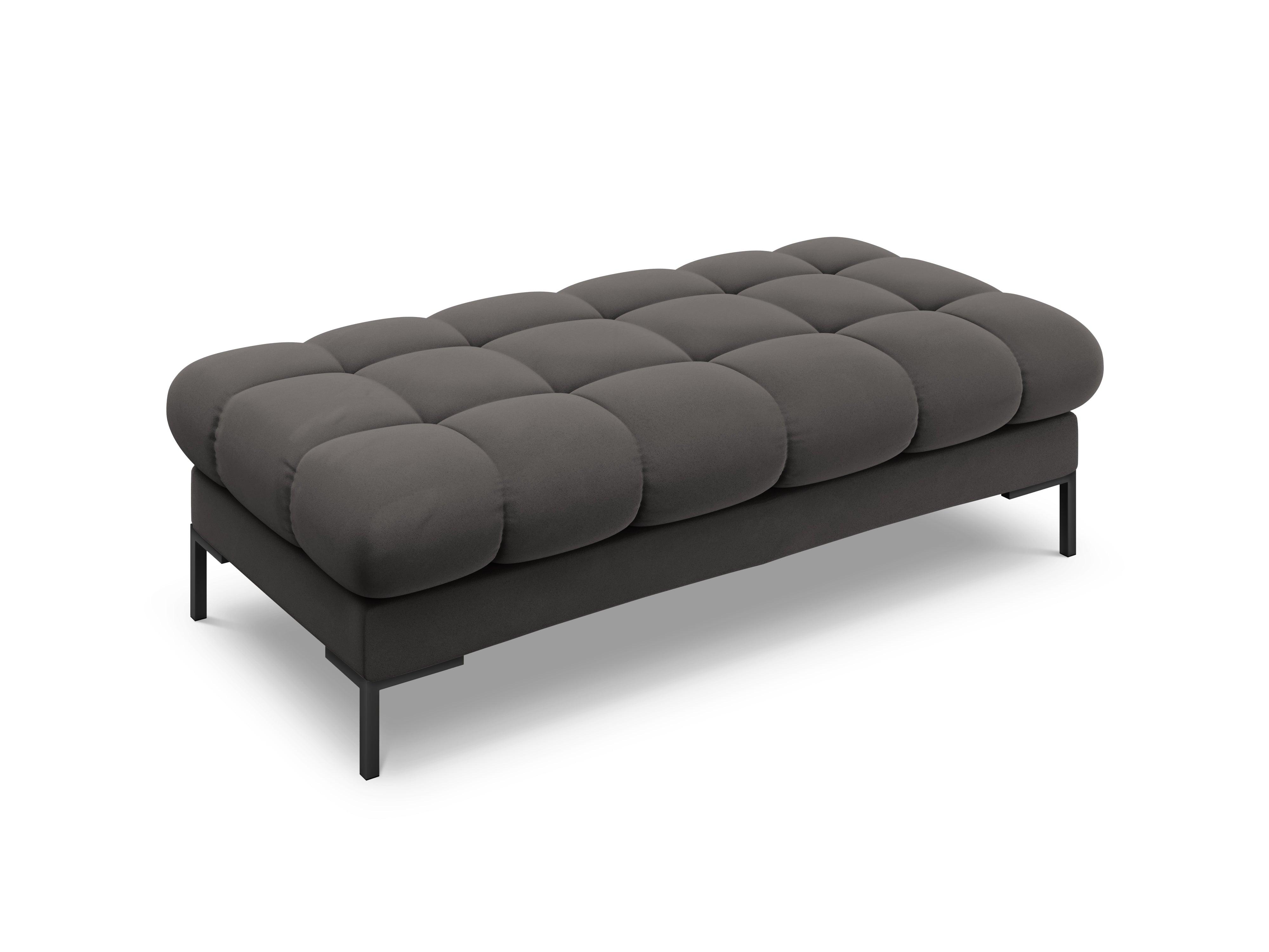 Bench velvet BALI dark grey with black base - Eye on Design