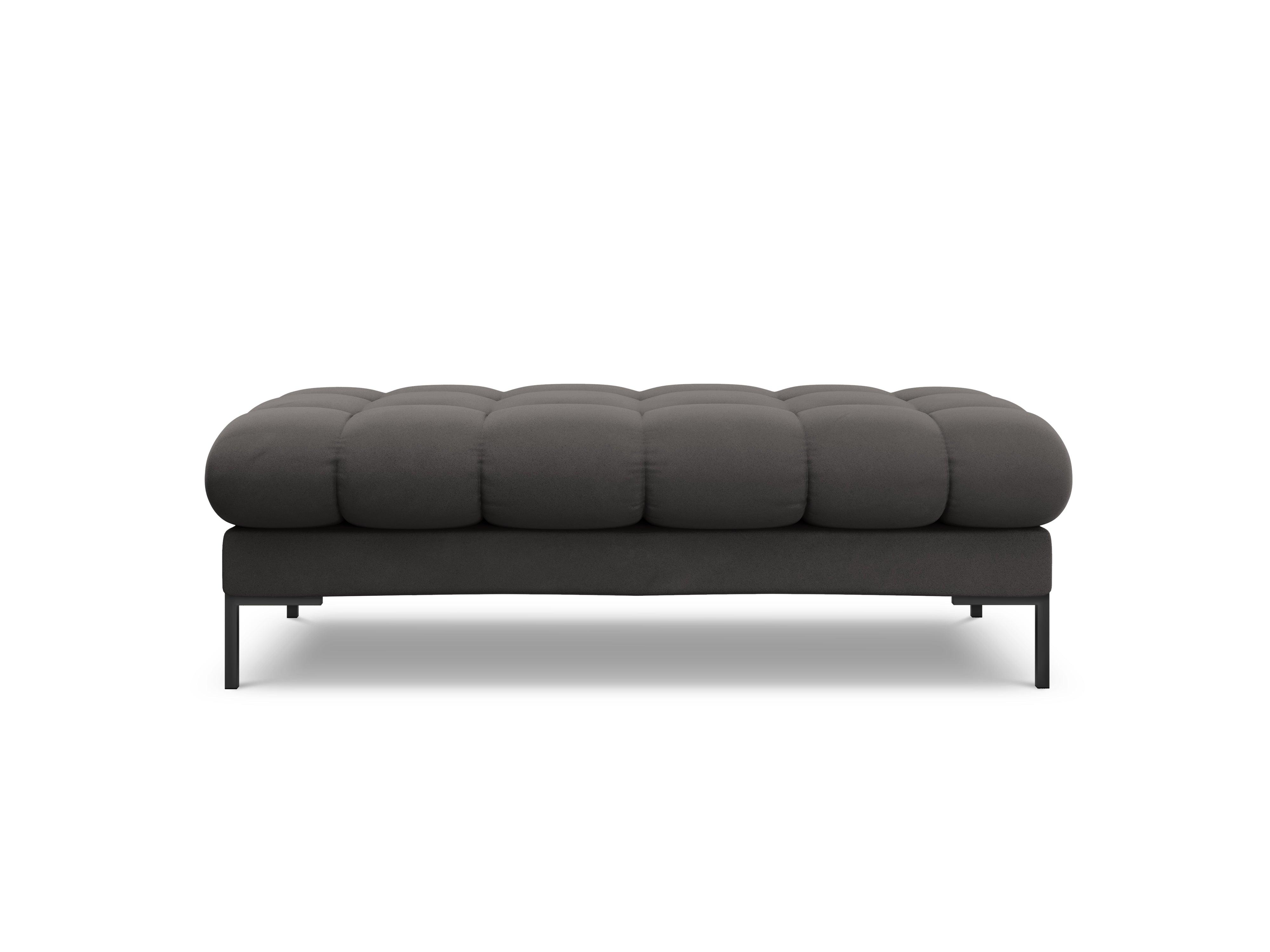 Bench velvet BALI dark grey with black base - Eye on Design